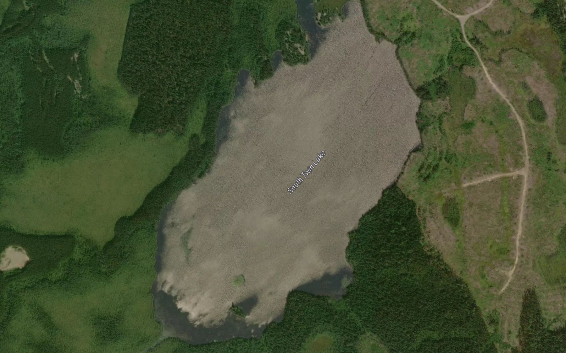 Satellite map of the South Twin Lake