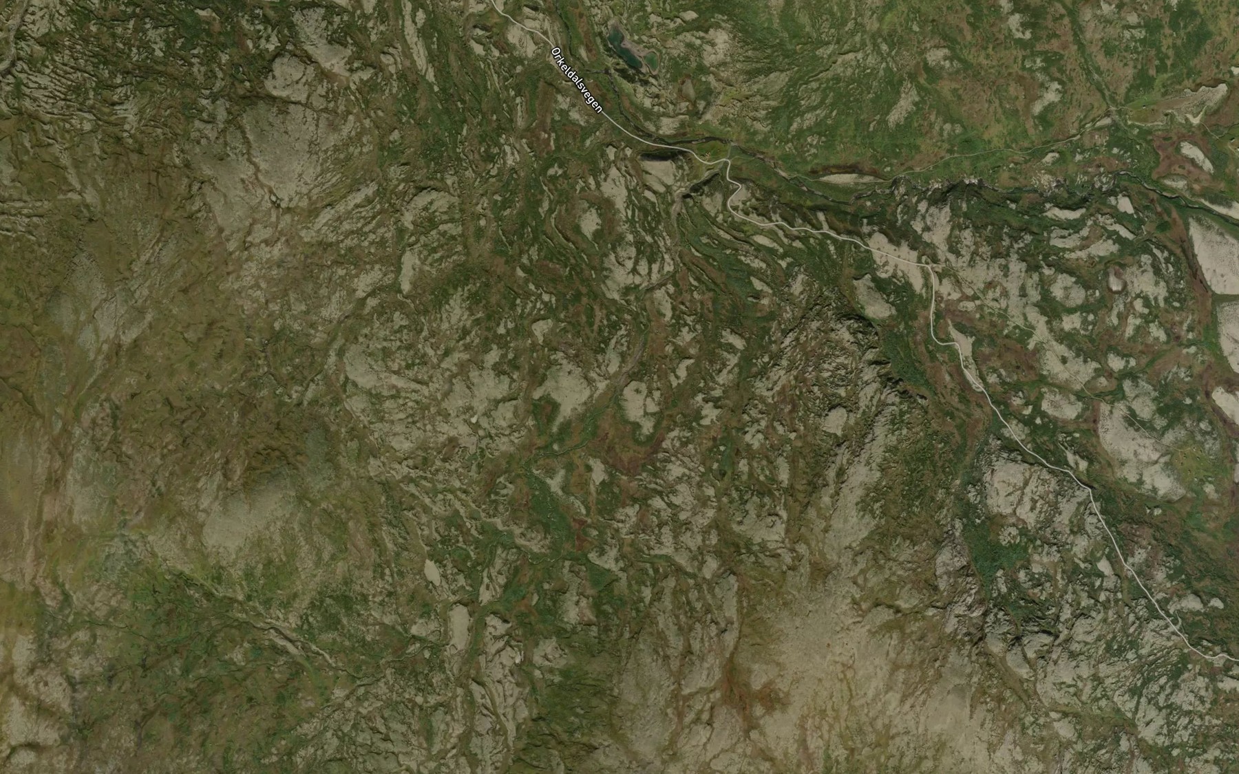 Satellite map of the Hanabekken,nordre