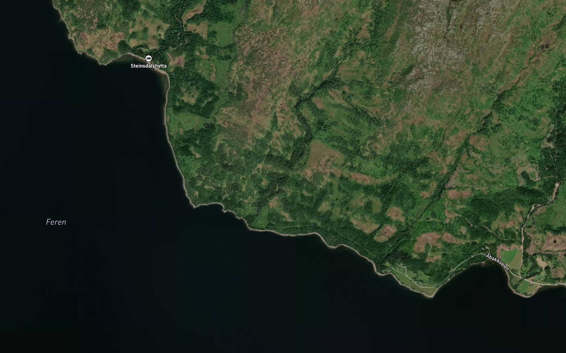 Satellite map of the Inndalsbekken