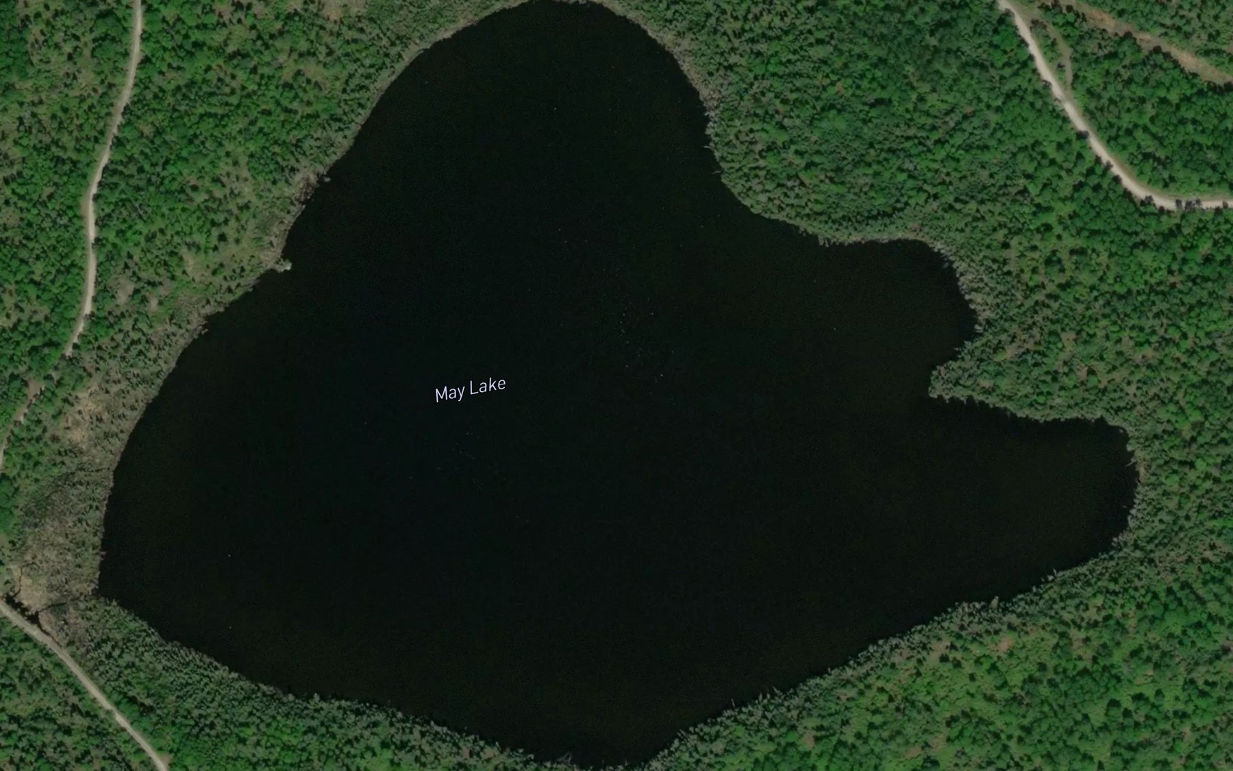 Satellite map of the May Lake
