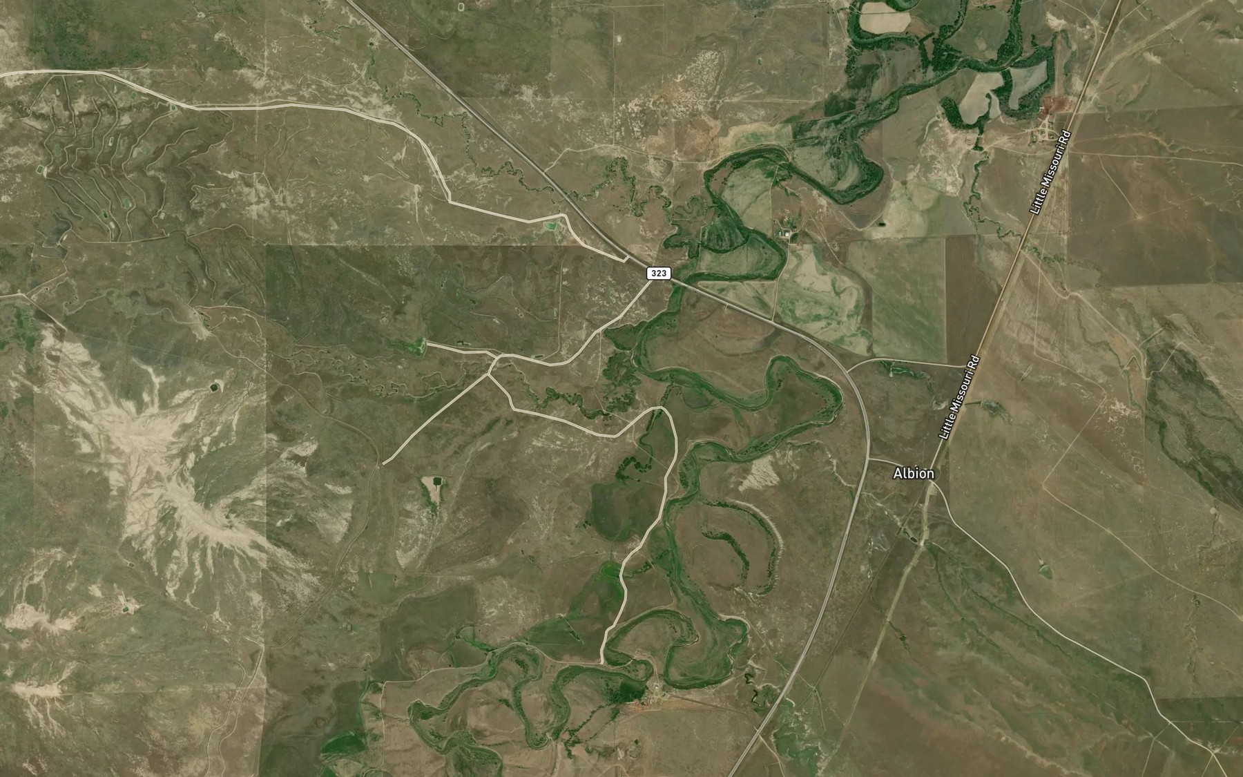 Satellite map of the South Butte Creek