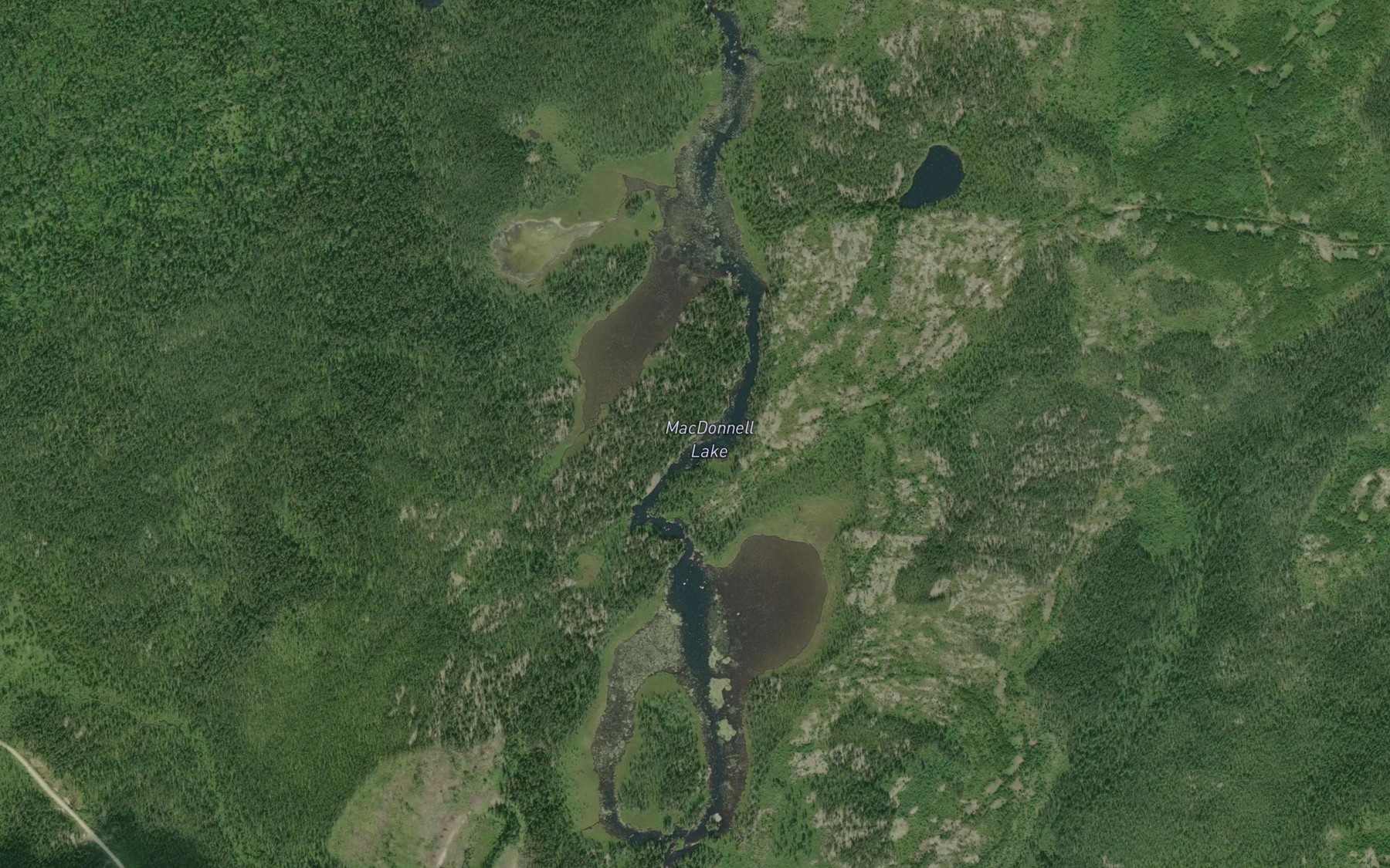 Satellite map of the MacDonnell Lake