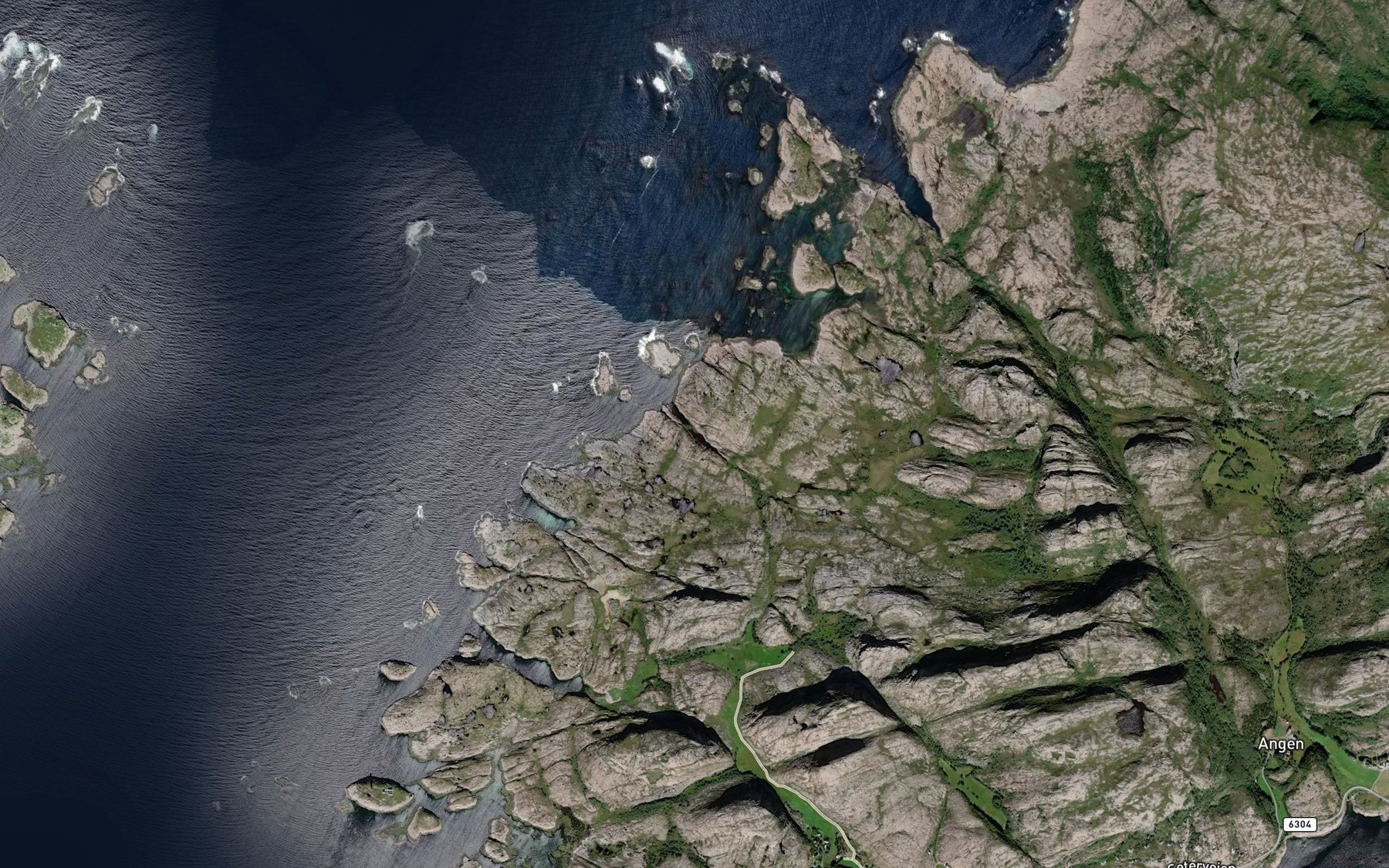 Satellite map of the Svartholet