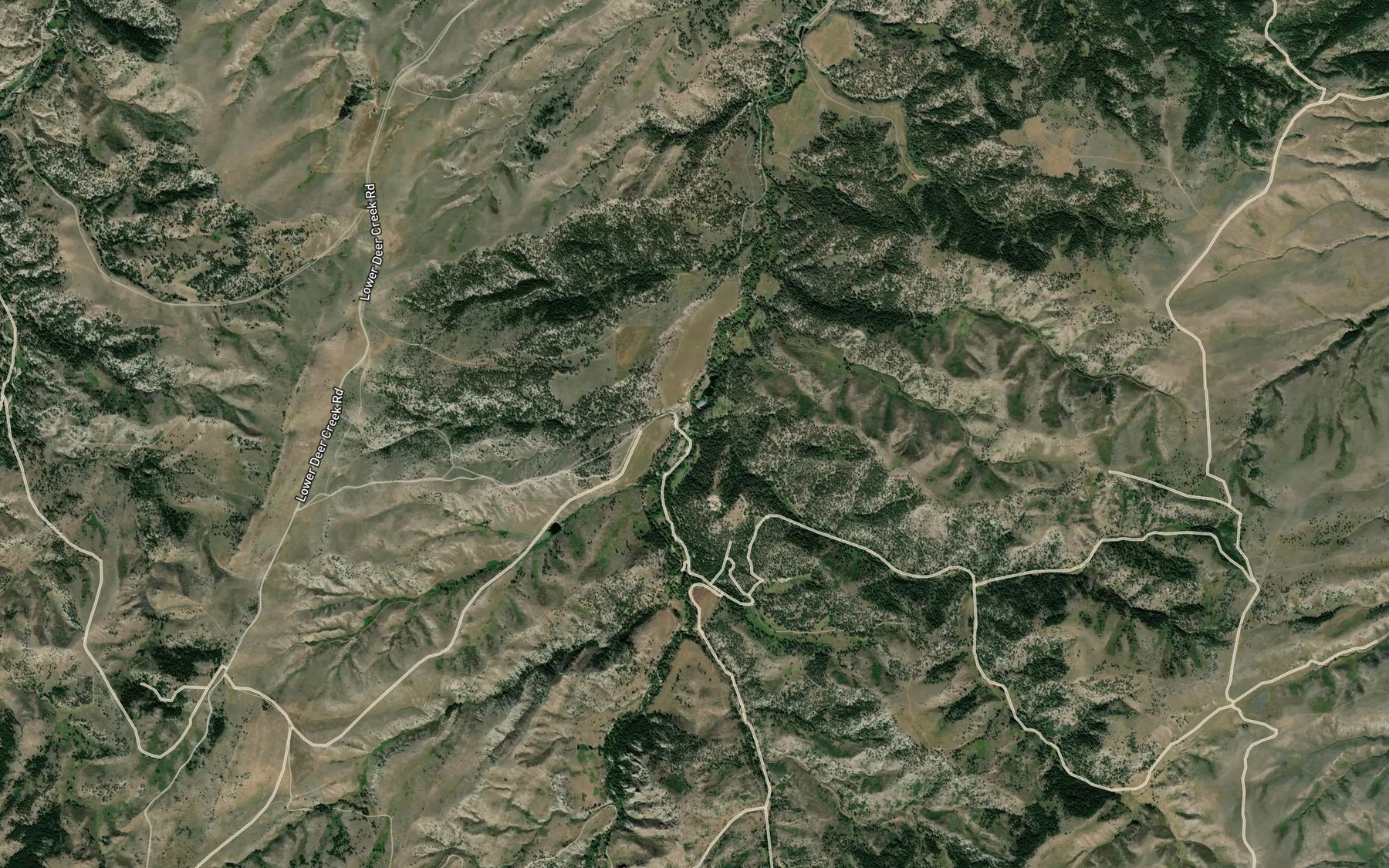 Satellite map of the Log Cabin Creek