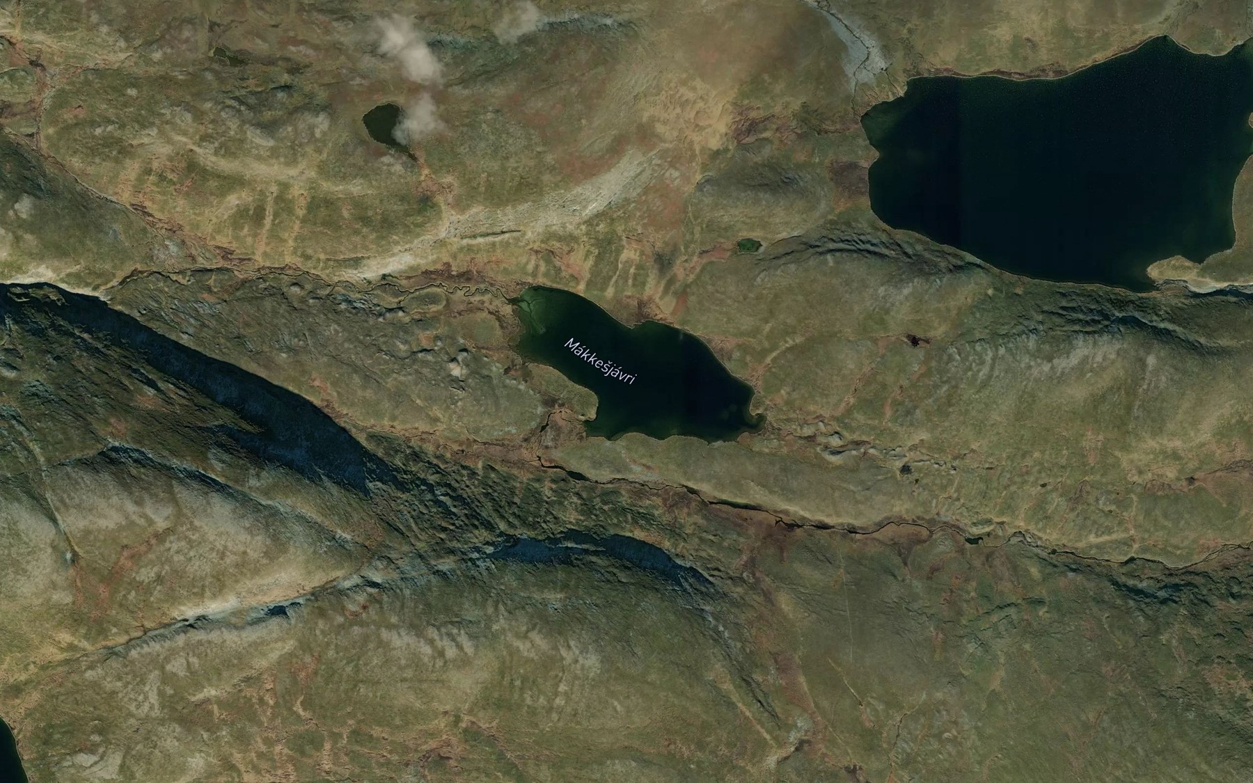 Satellite map of the Mahkkasjavri