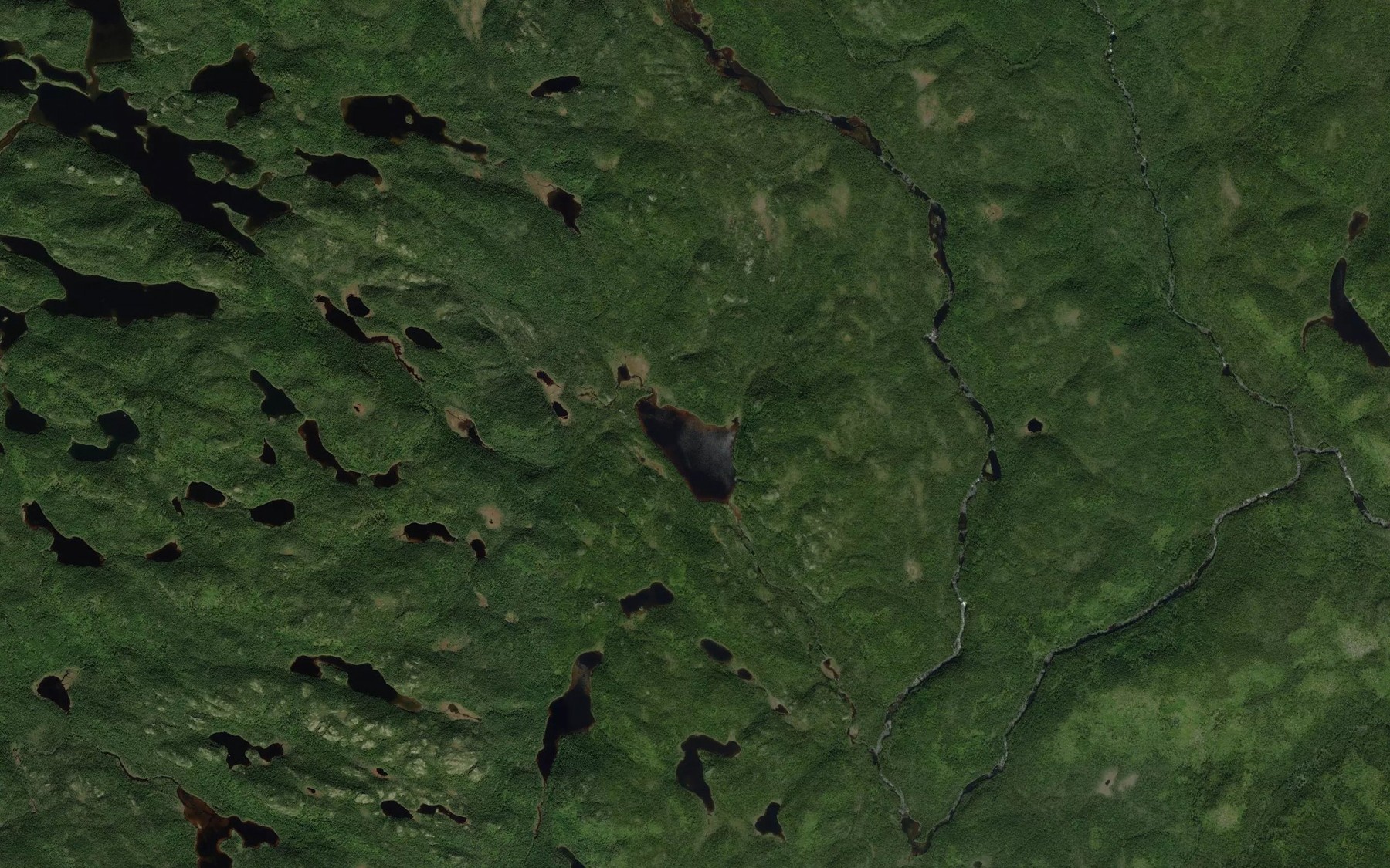 Satellite map of the Lac Kauikuehekat