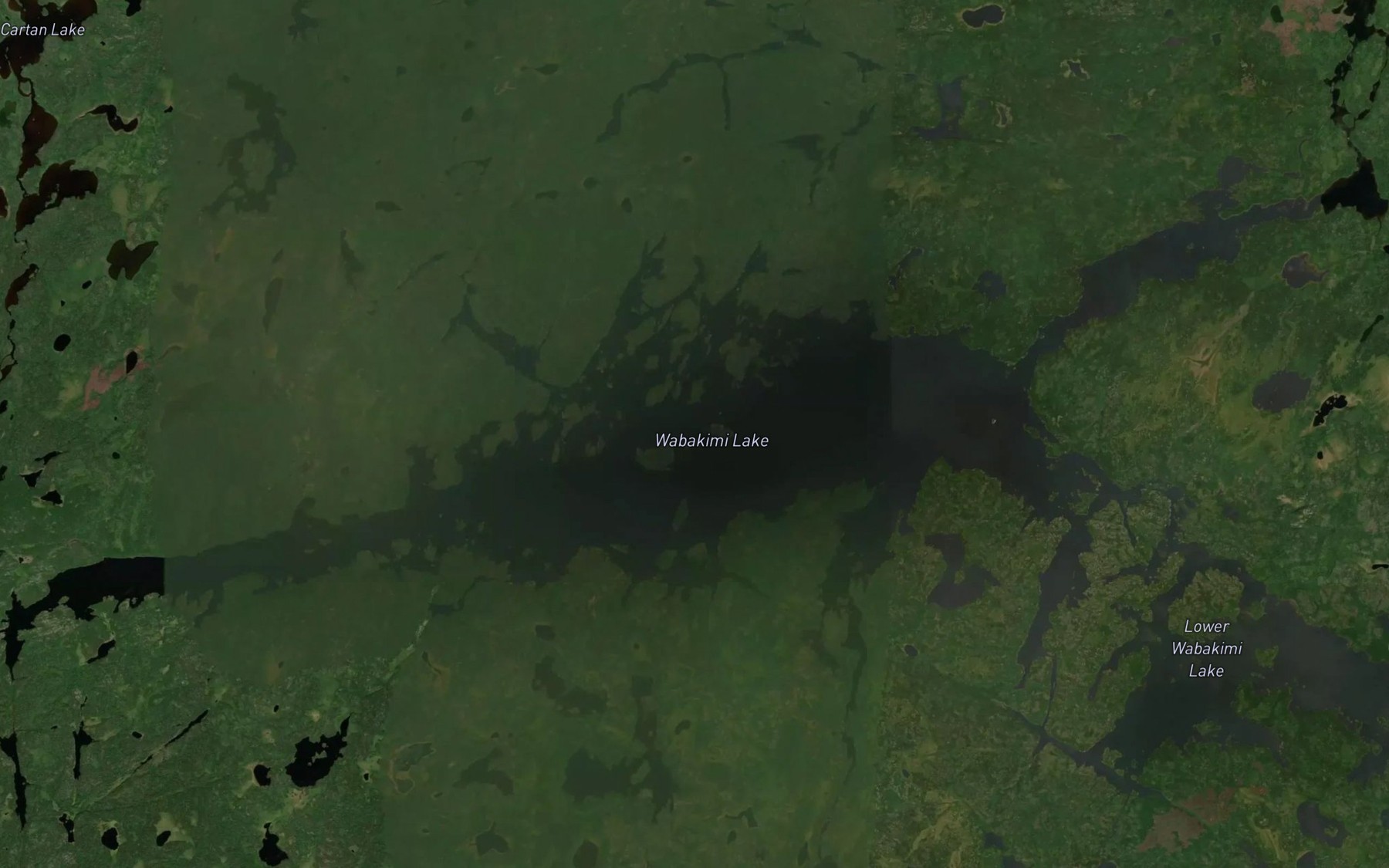Satellite map of the Wabakimi Lake