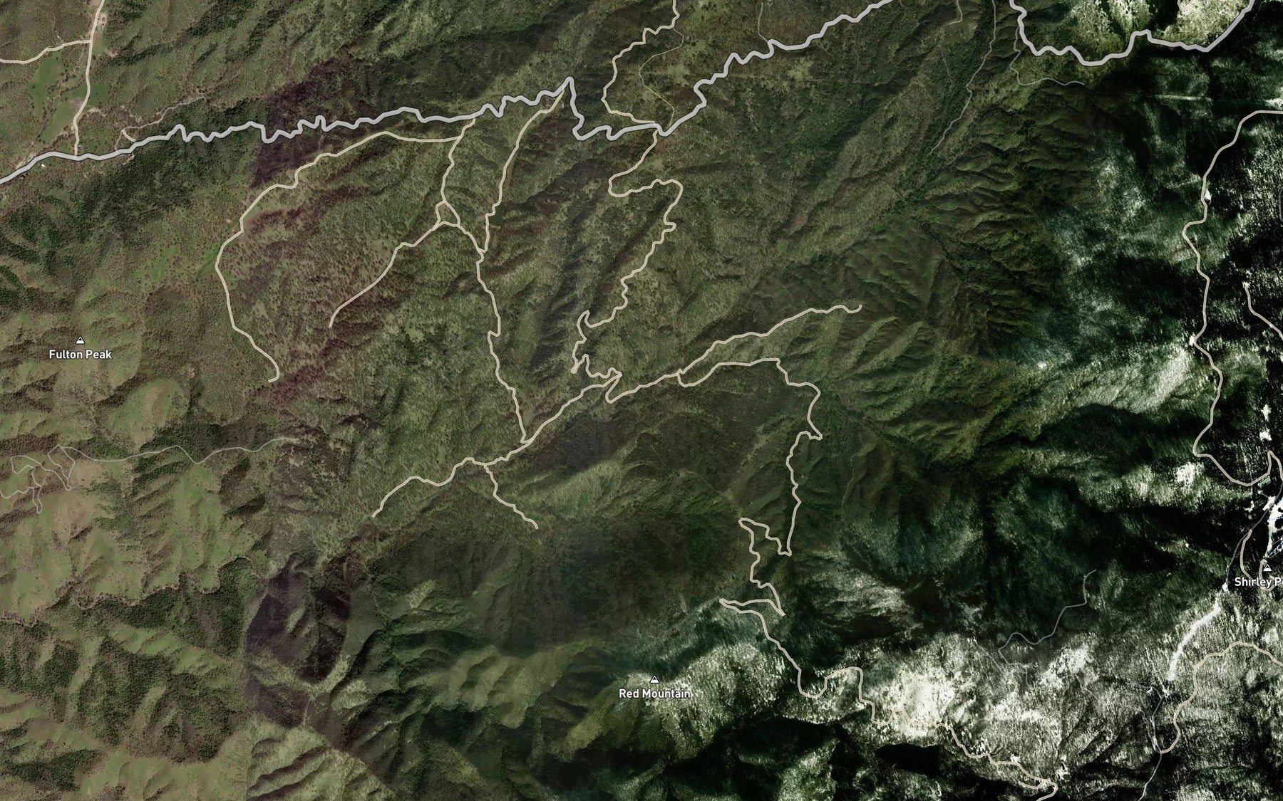 Satellite map of the Alder Creek