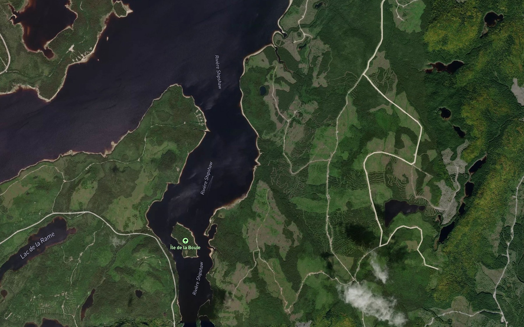 Satellite map of the Ruisseau de la Boule