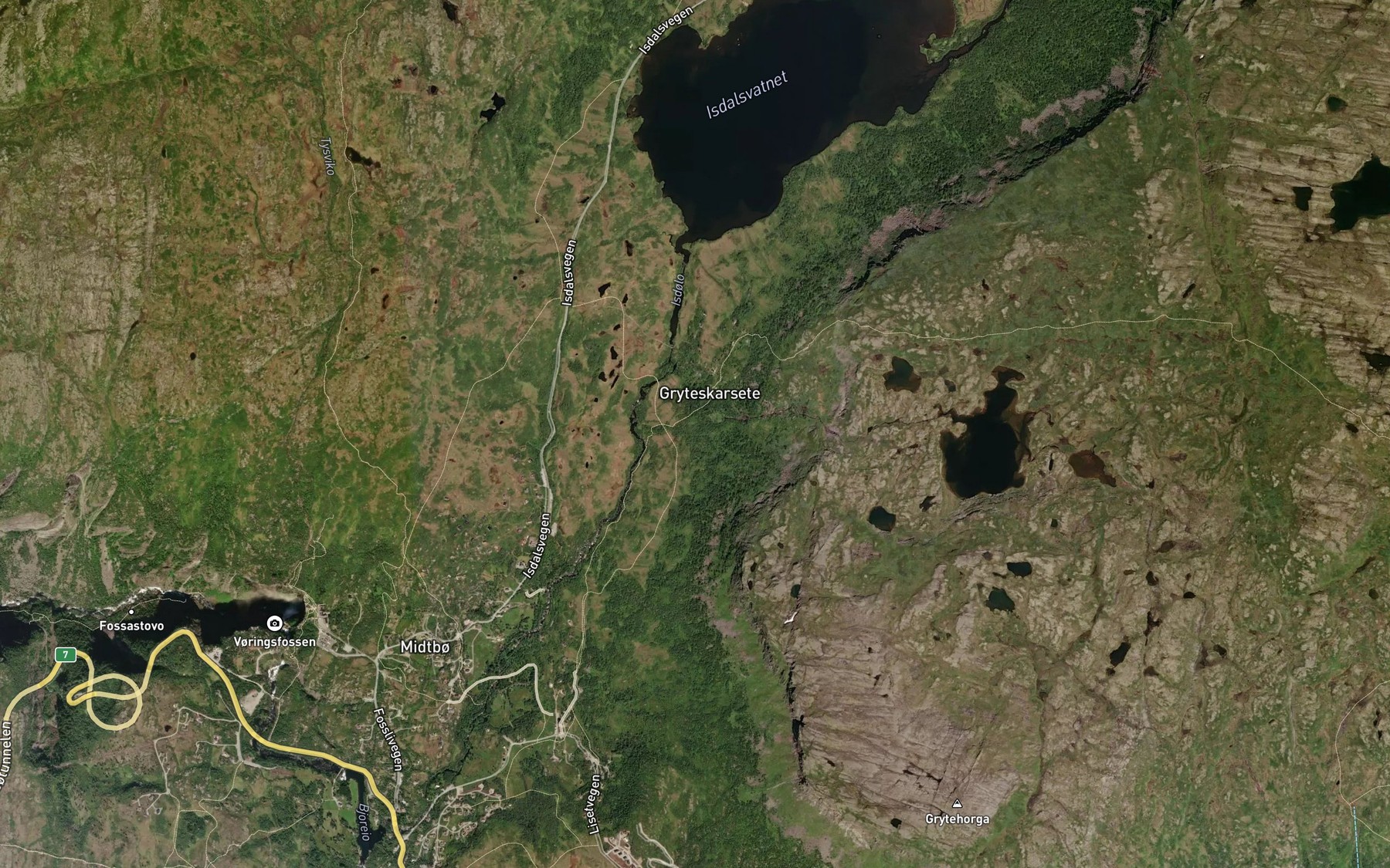 Satellite map of the Grytebekken