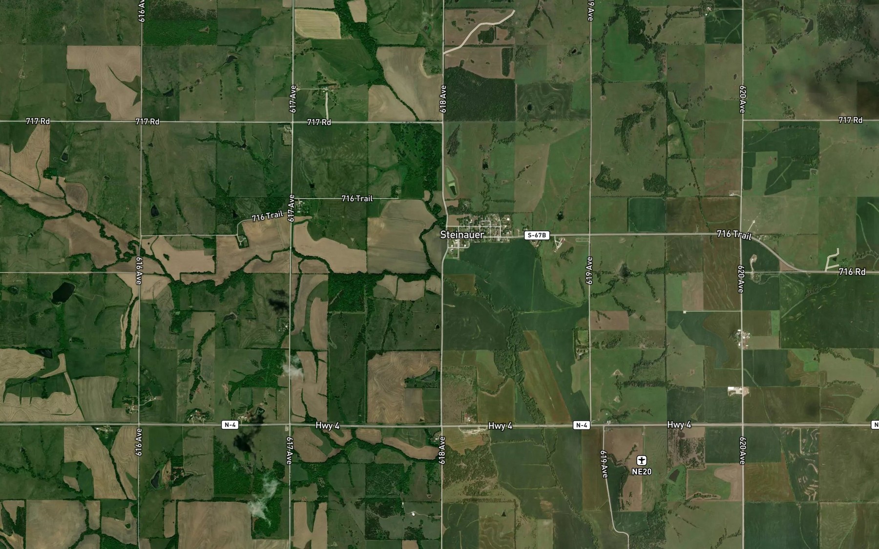Satellite map of the Rock Creek