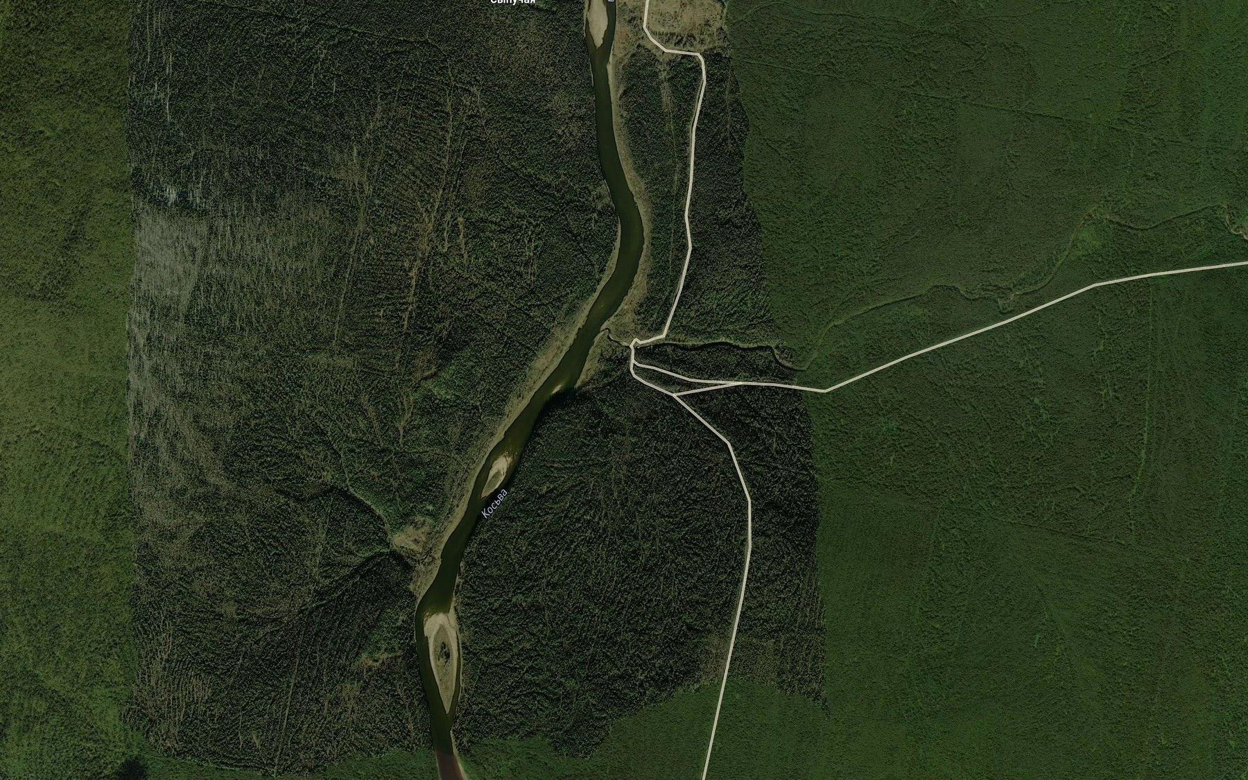 Satellite map of the Malaya Oslyanka