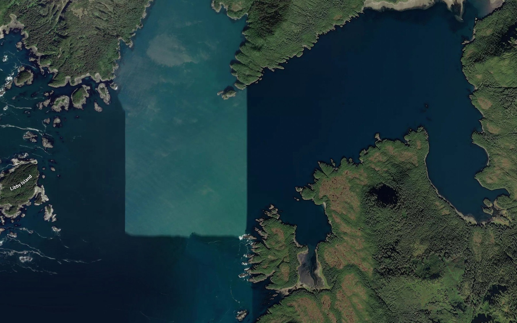 Satellite map of the Graves Harbor