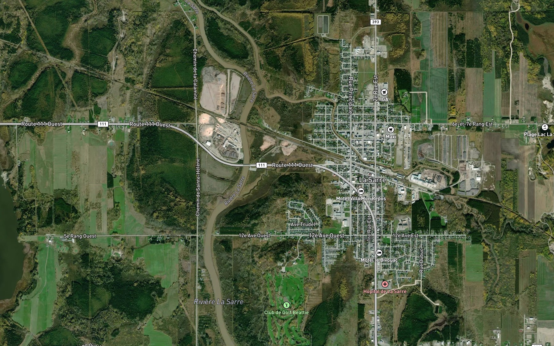 Satellite map of the Cours d'eau Trudel