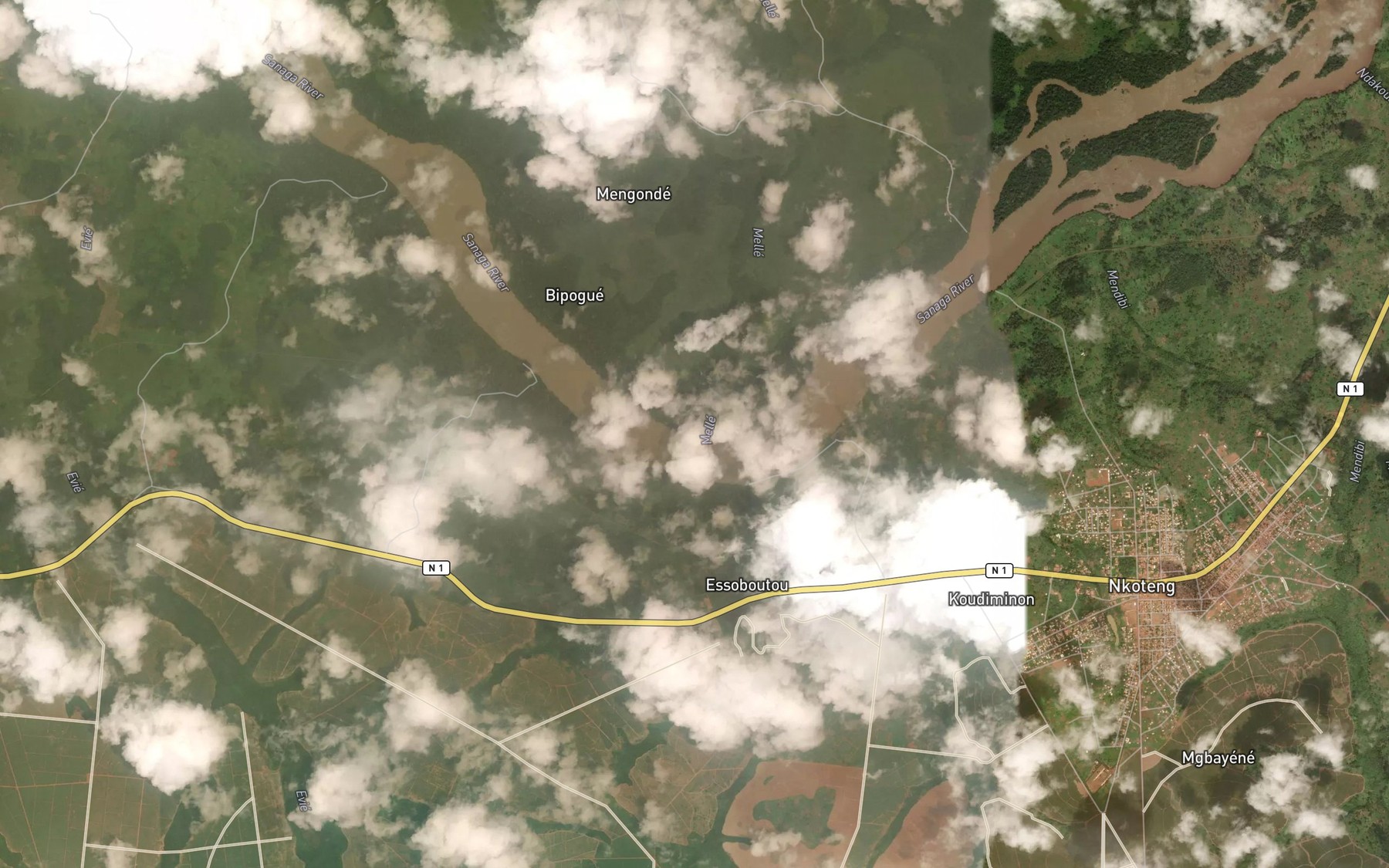 Satellite map of the Melle