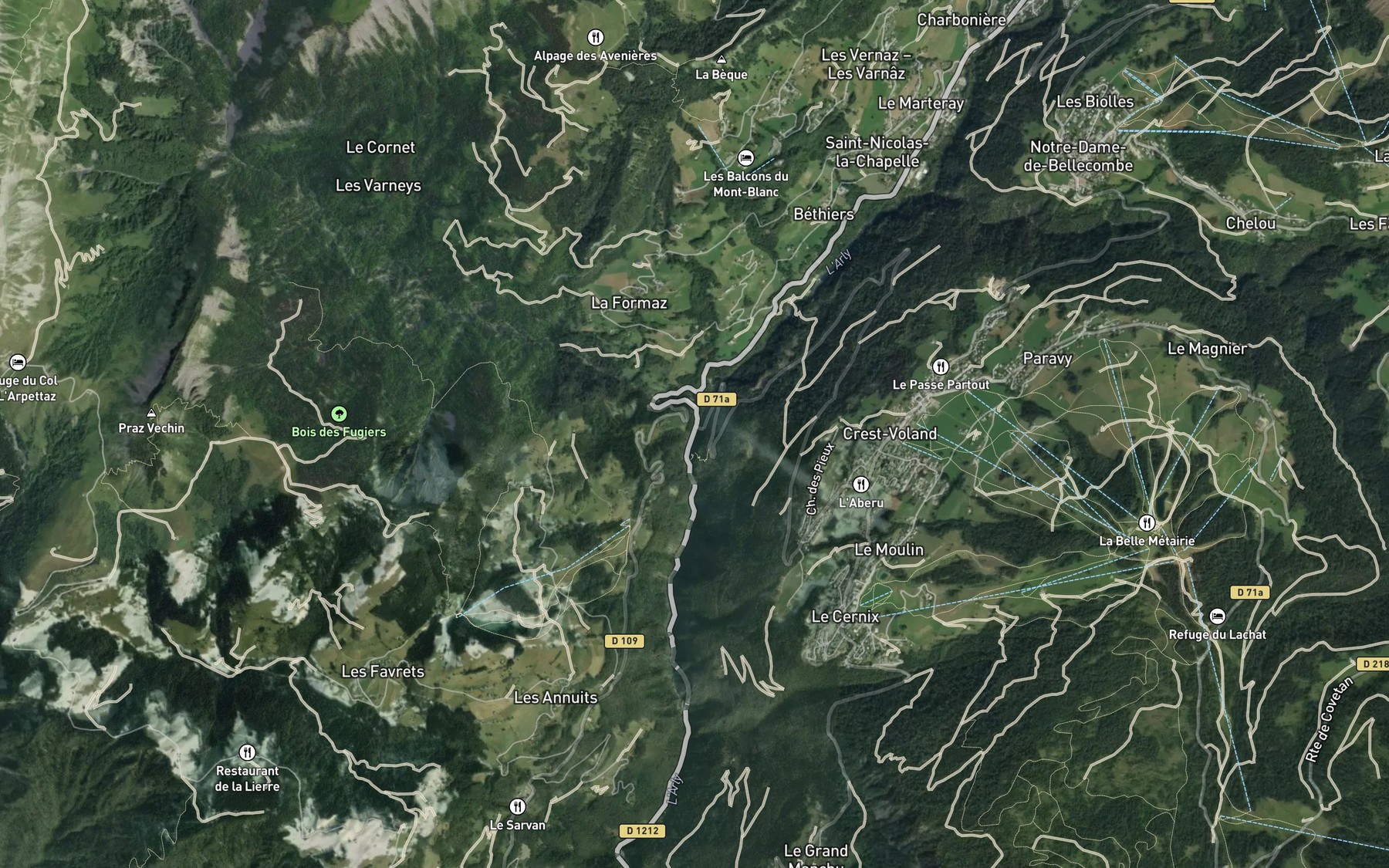 Satellite map of the Flon