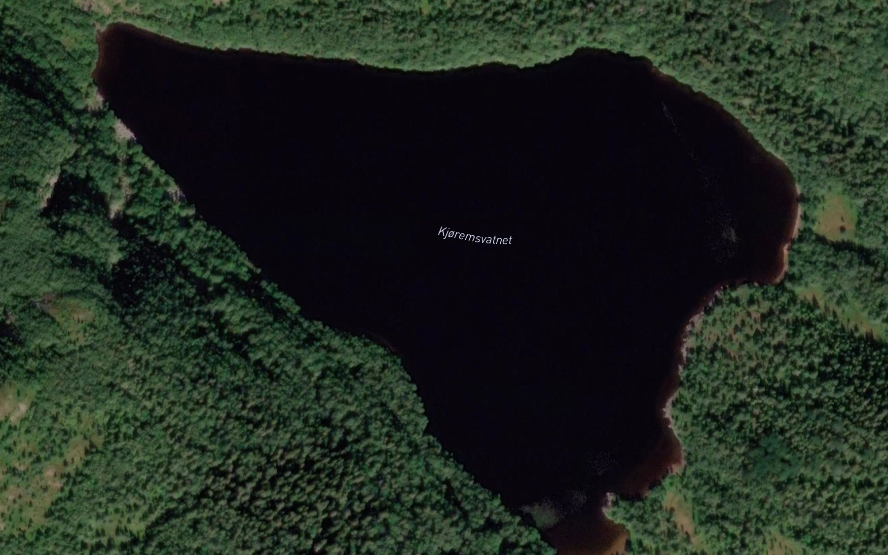 Satellite map of the Kjoremsvatnet