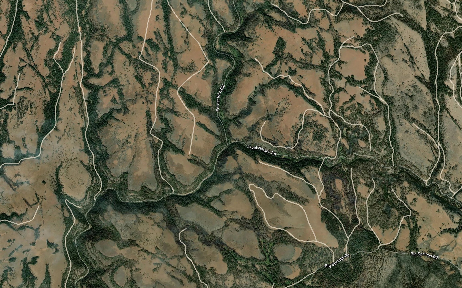 Satellite map of the Little Summit Creek