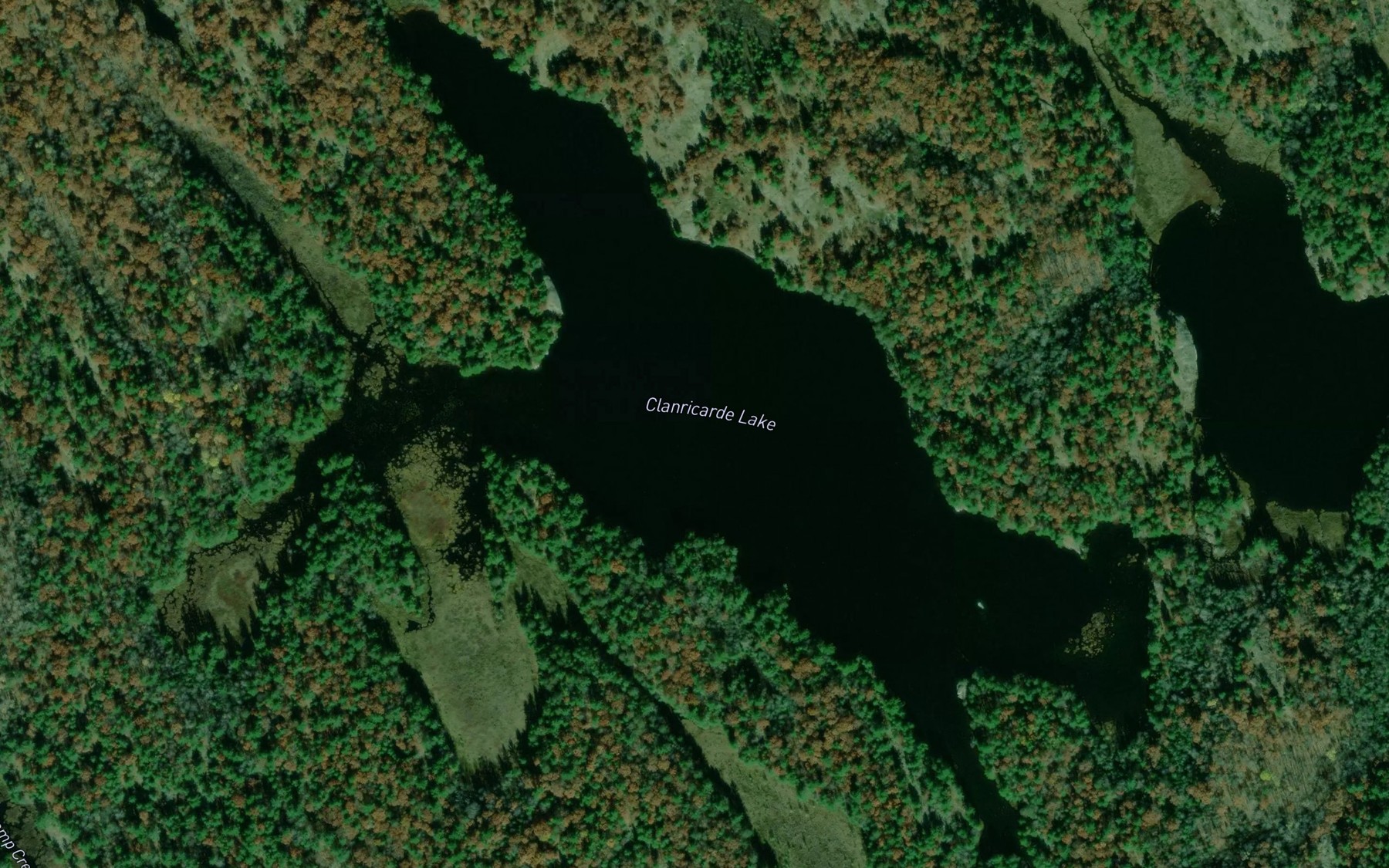 Satellite map of the Clanricarde Lake