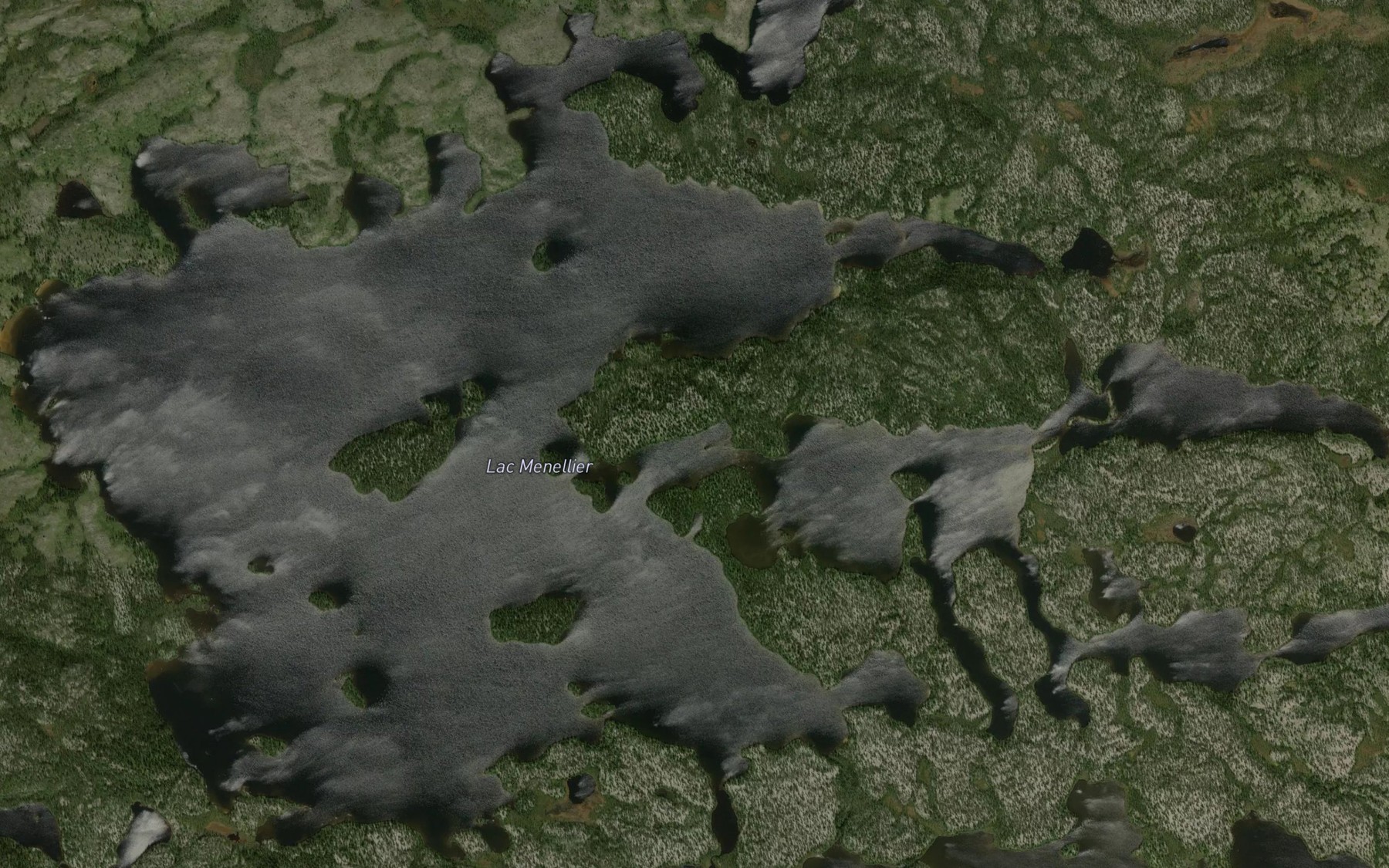 Satellite map of the Lac Menellier