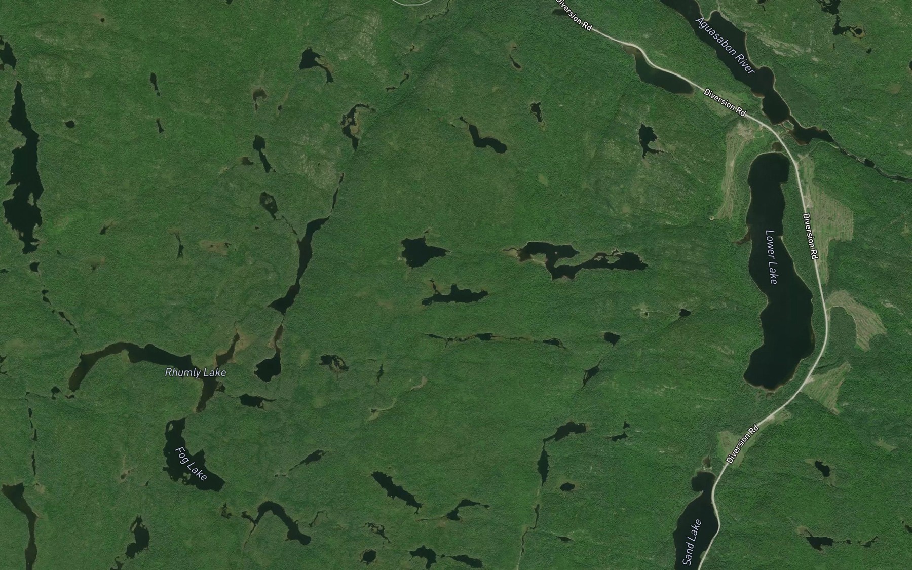 Satellite map of the Trapper Lake