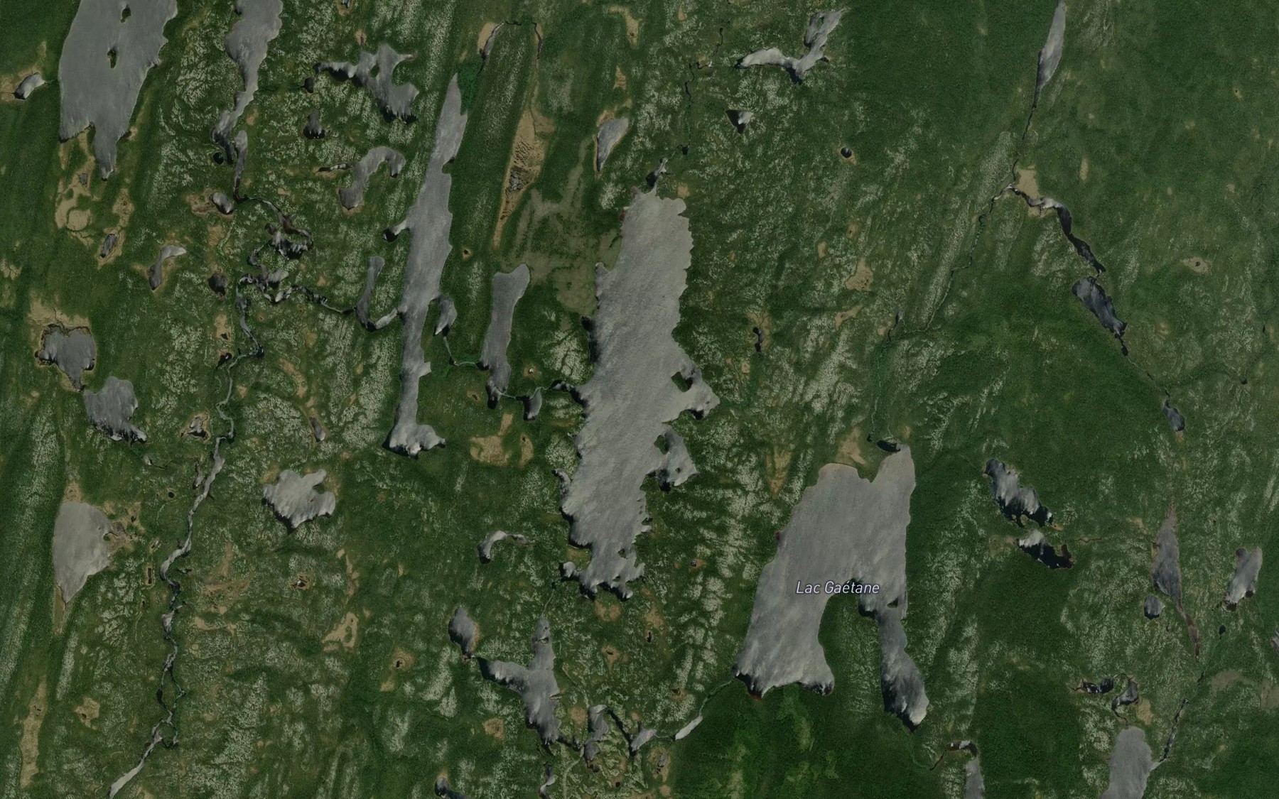 Satellite map of the Lac Charlotte