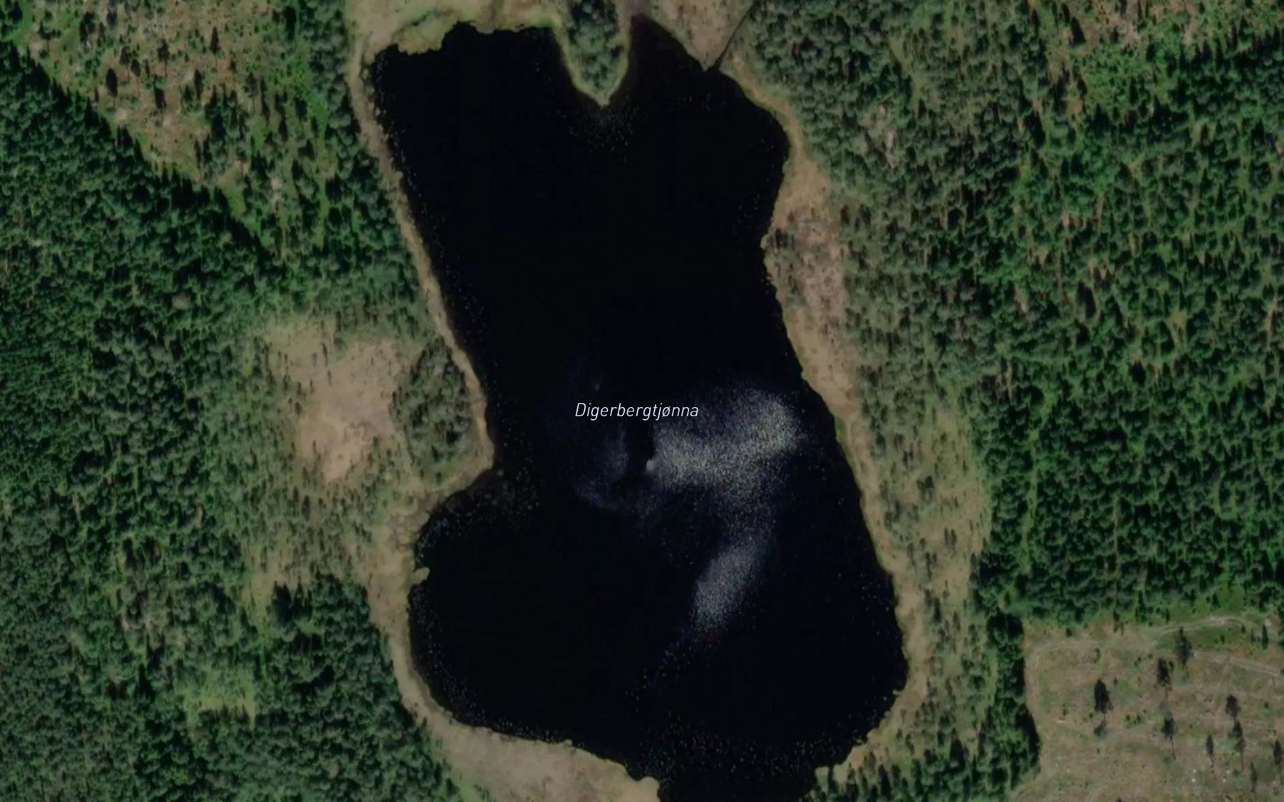 Satellite map of the Digerbergtjorna