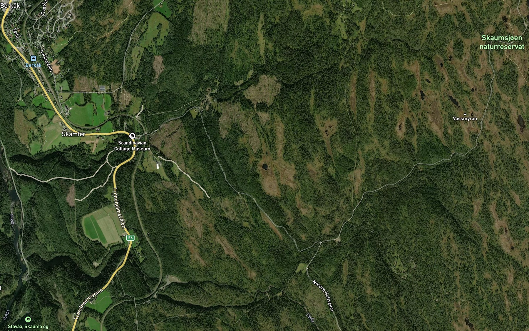 Satellite map of the Skaumsetertjorna