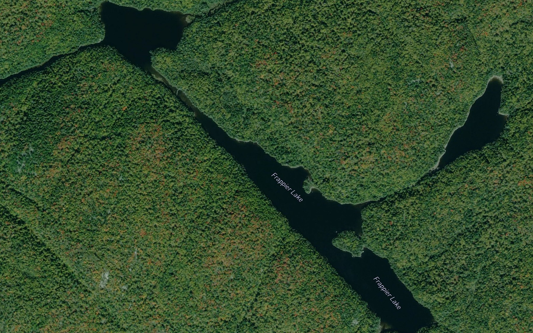Satellite map of the Frappier Lake