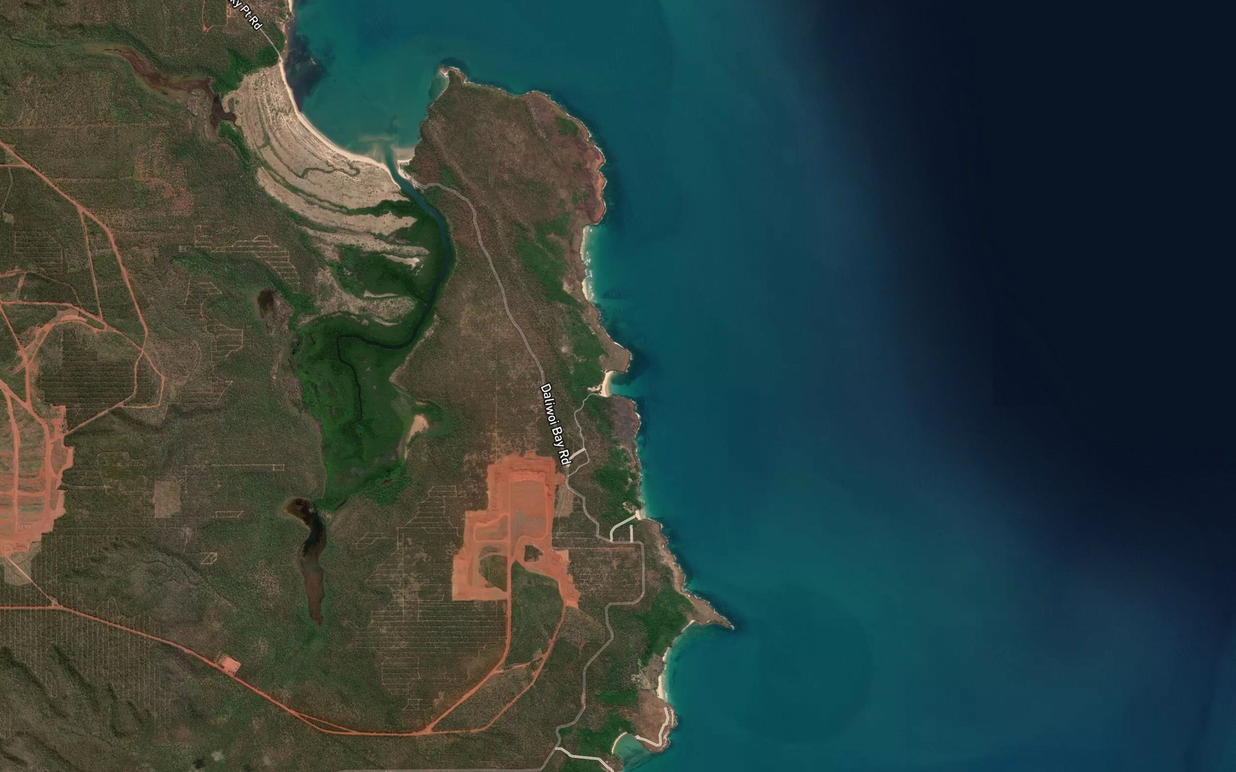 Satellite map of the Baringura Inlet