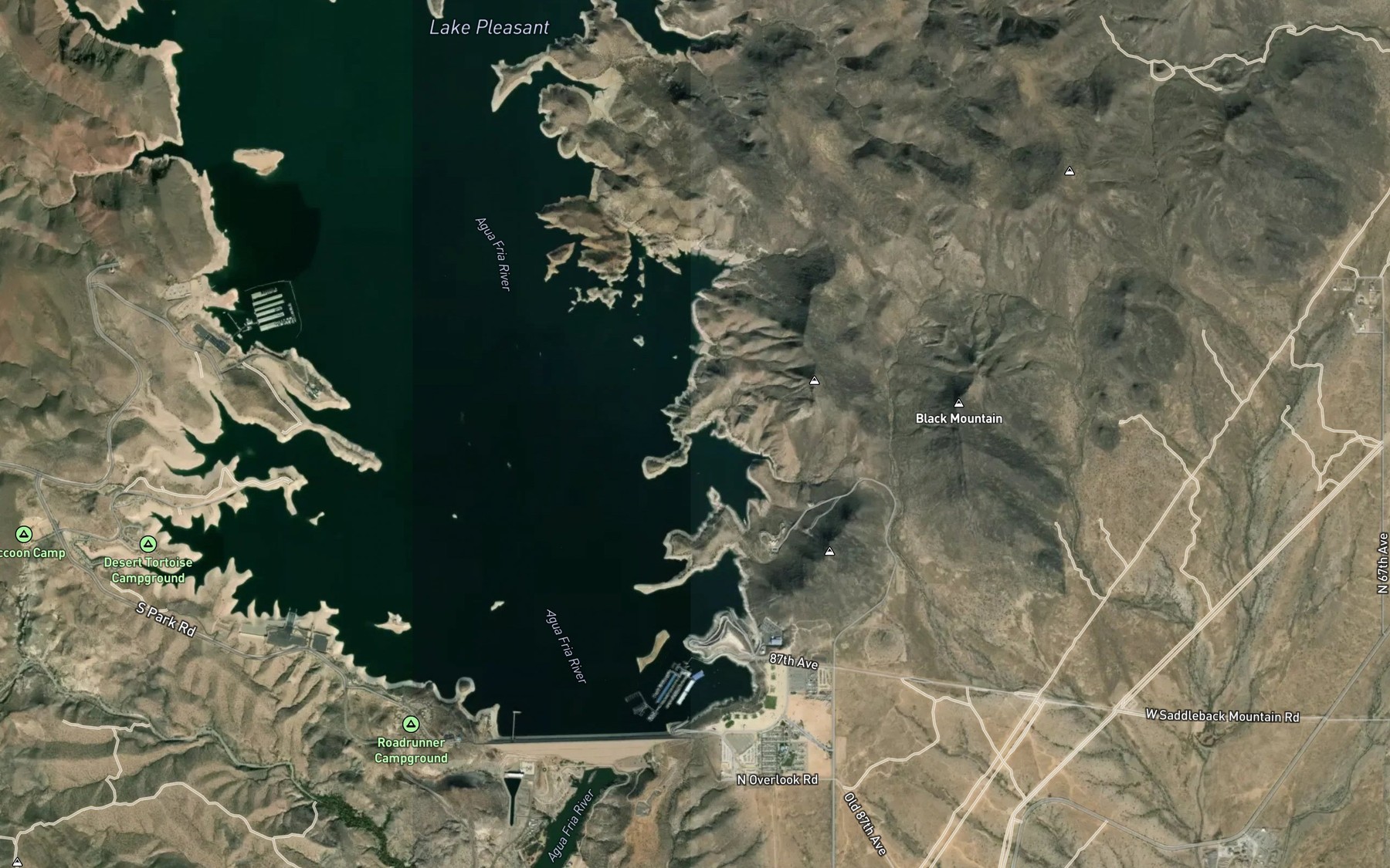 Satellite map of the Honeymoon Cove