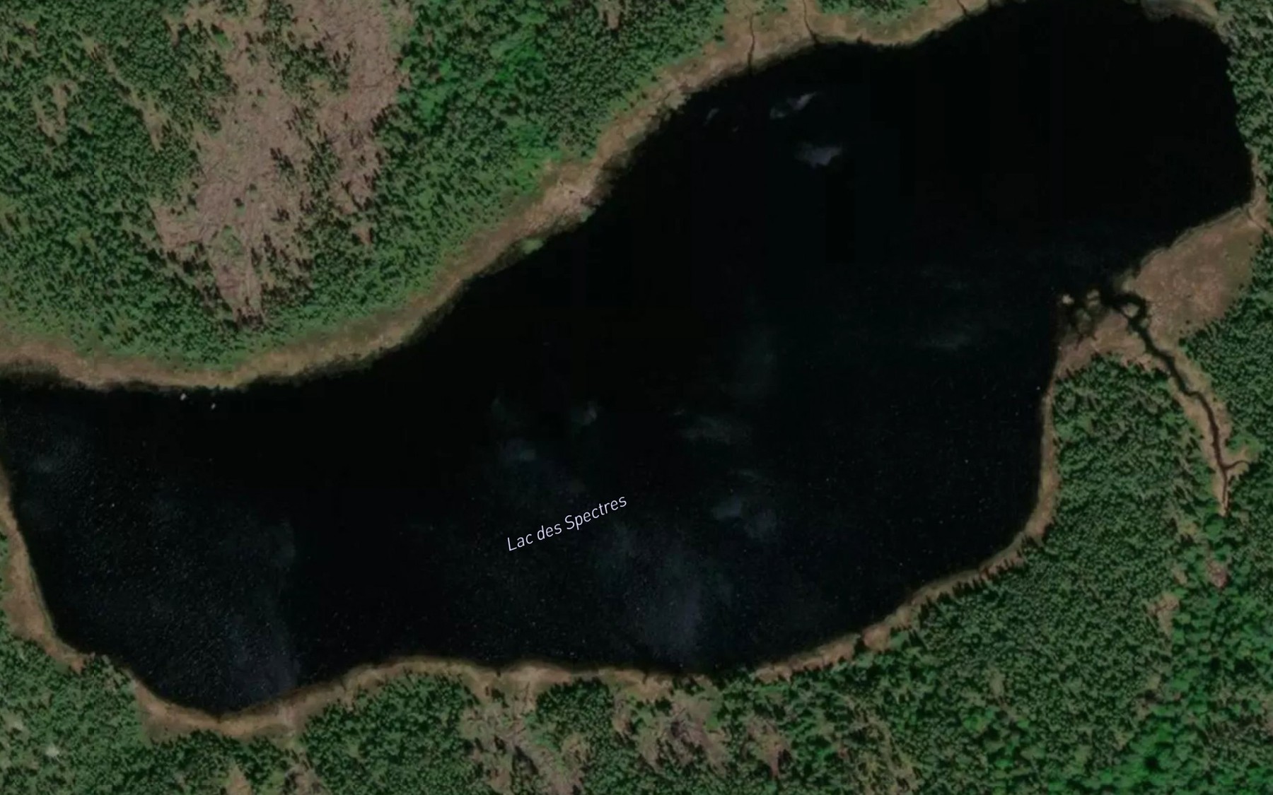 Satellite map of the Lac des Spectres
