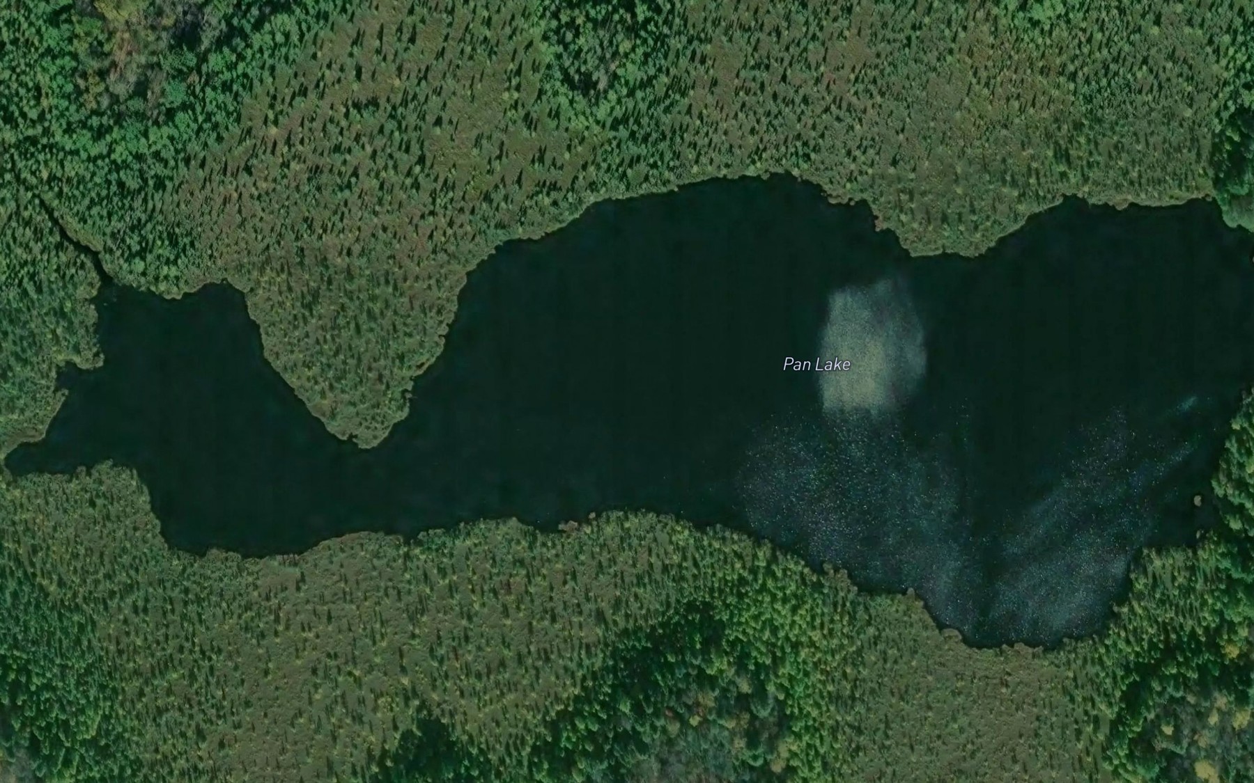 Satellite map of the Pan Lake