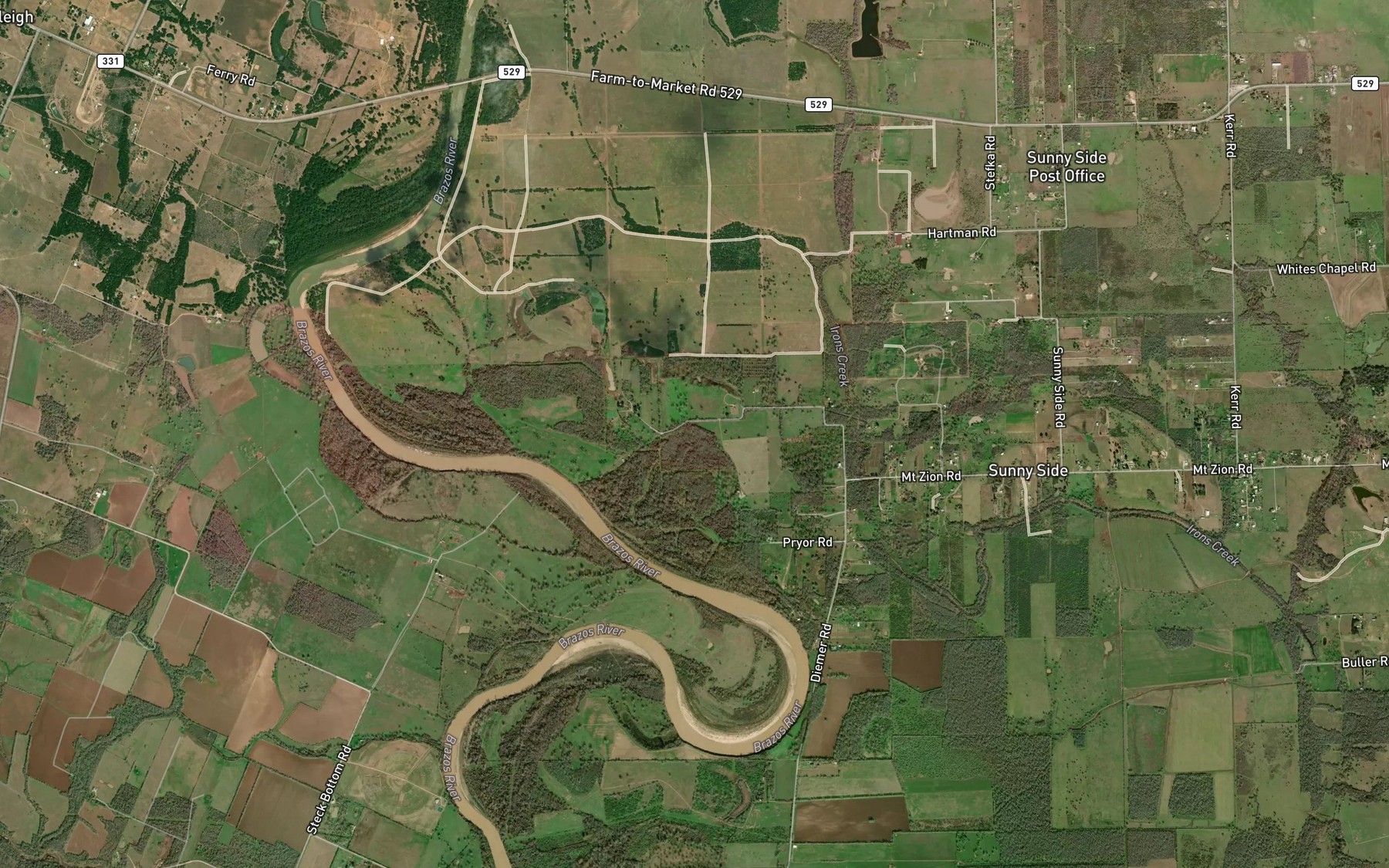 Satellite map of the Palmer Lake