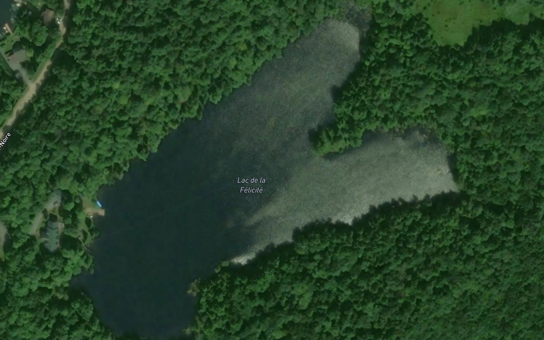 Satellite map of the Lac de la Felicite