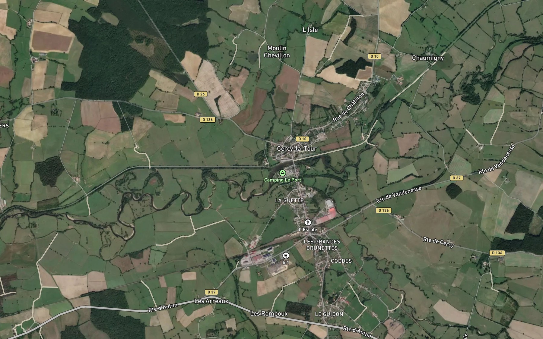 Satellite map of the Canne