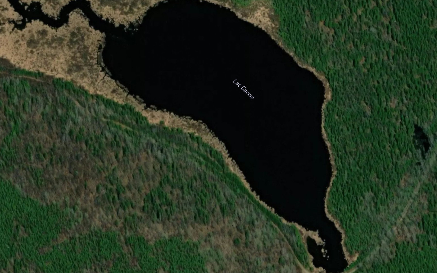 Satellite map of the Lac Caisse