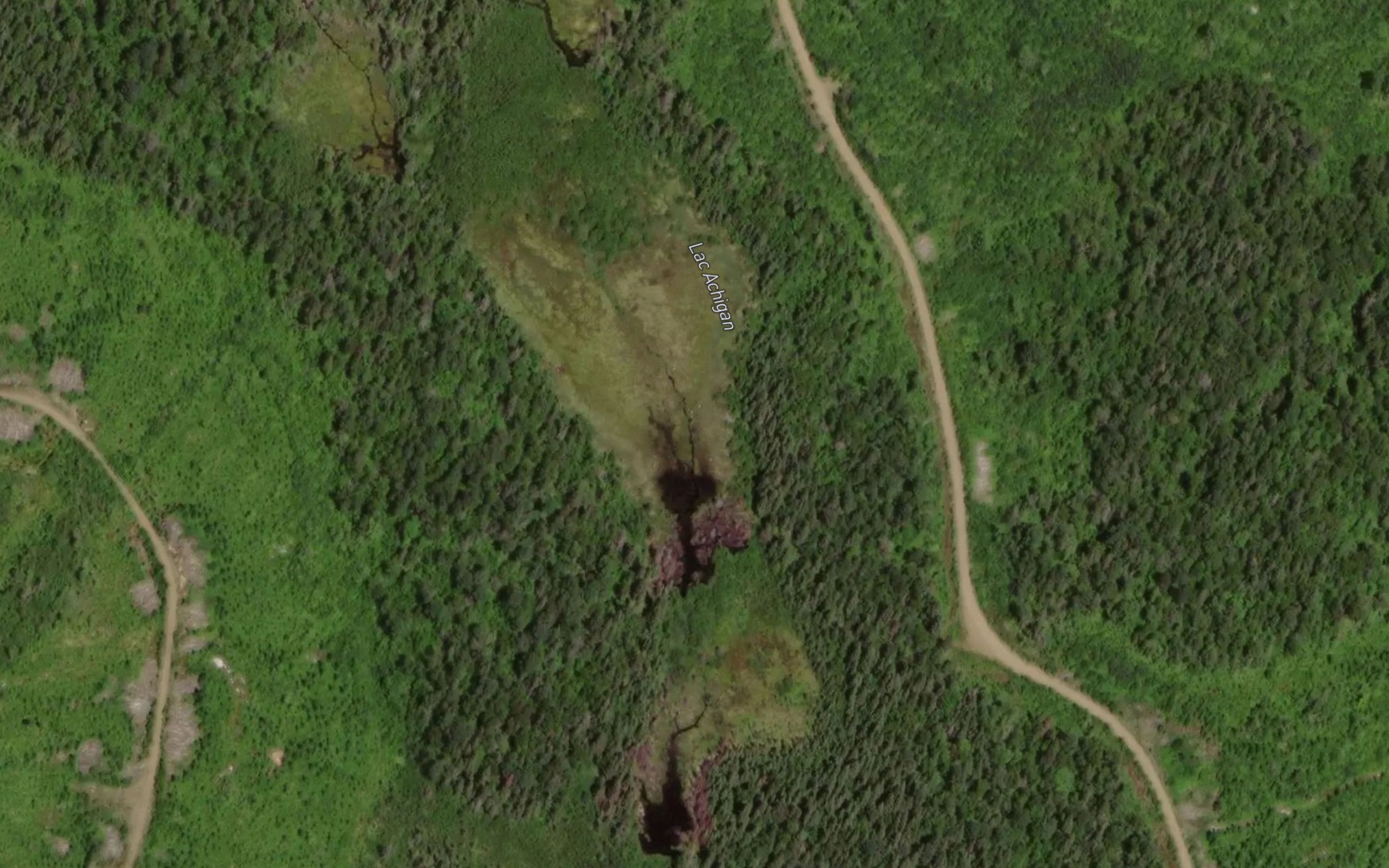 Satellite map of the Lac Achigan