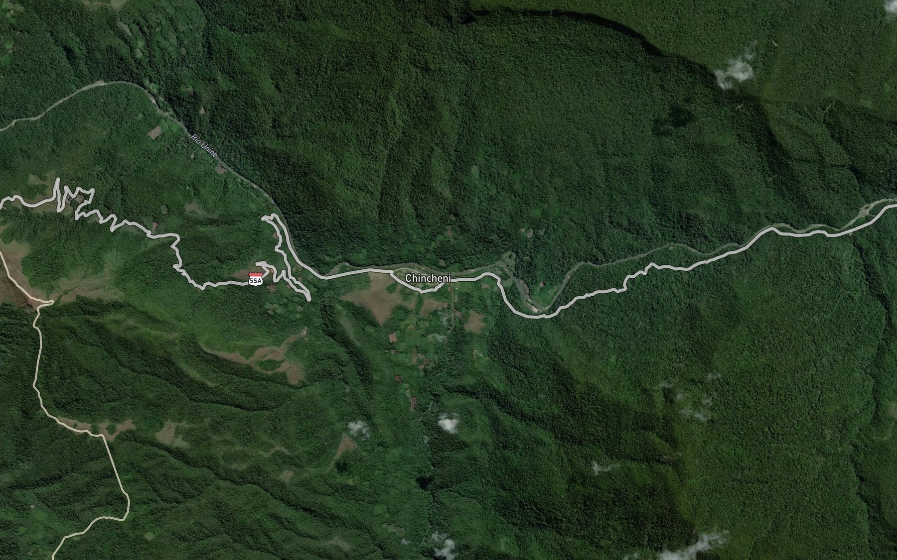 Satellite map of the Quebrada Shinshine