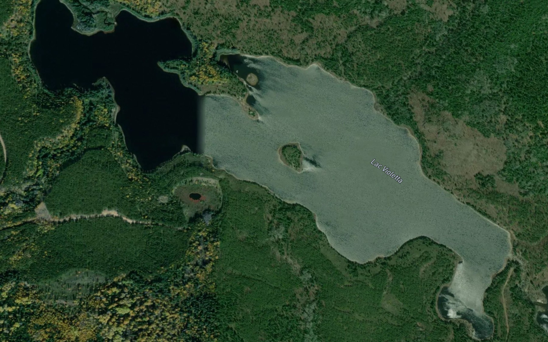 Satellite map of the Lac Violetta