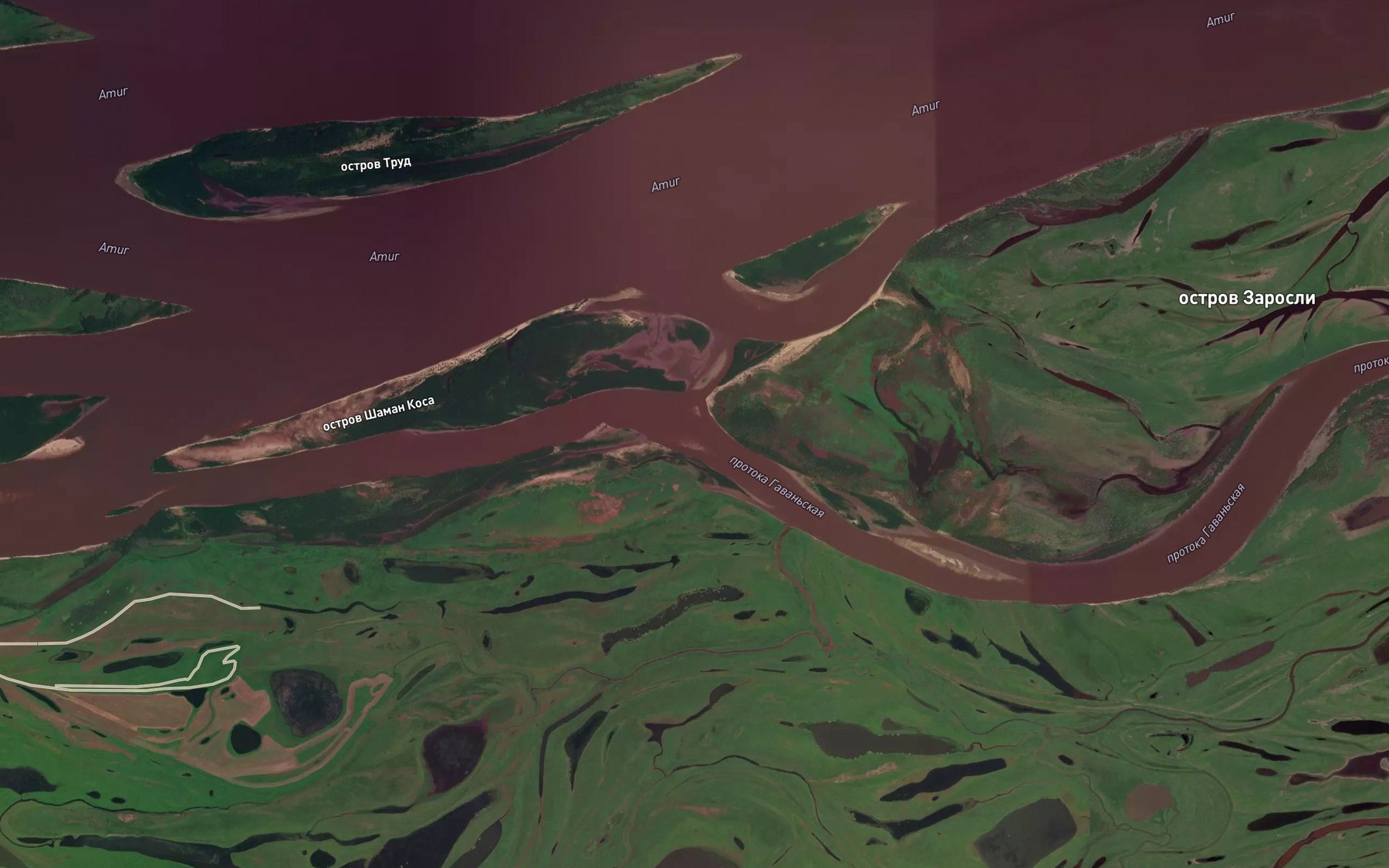 Satellite map of the Protoka Gavanskaya