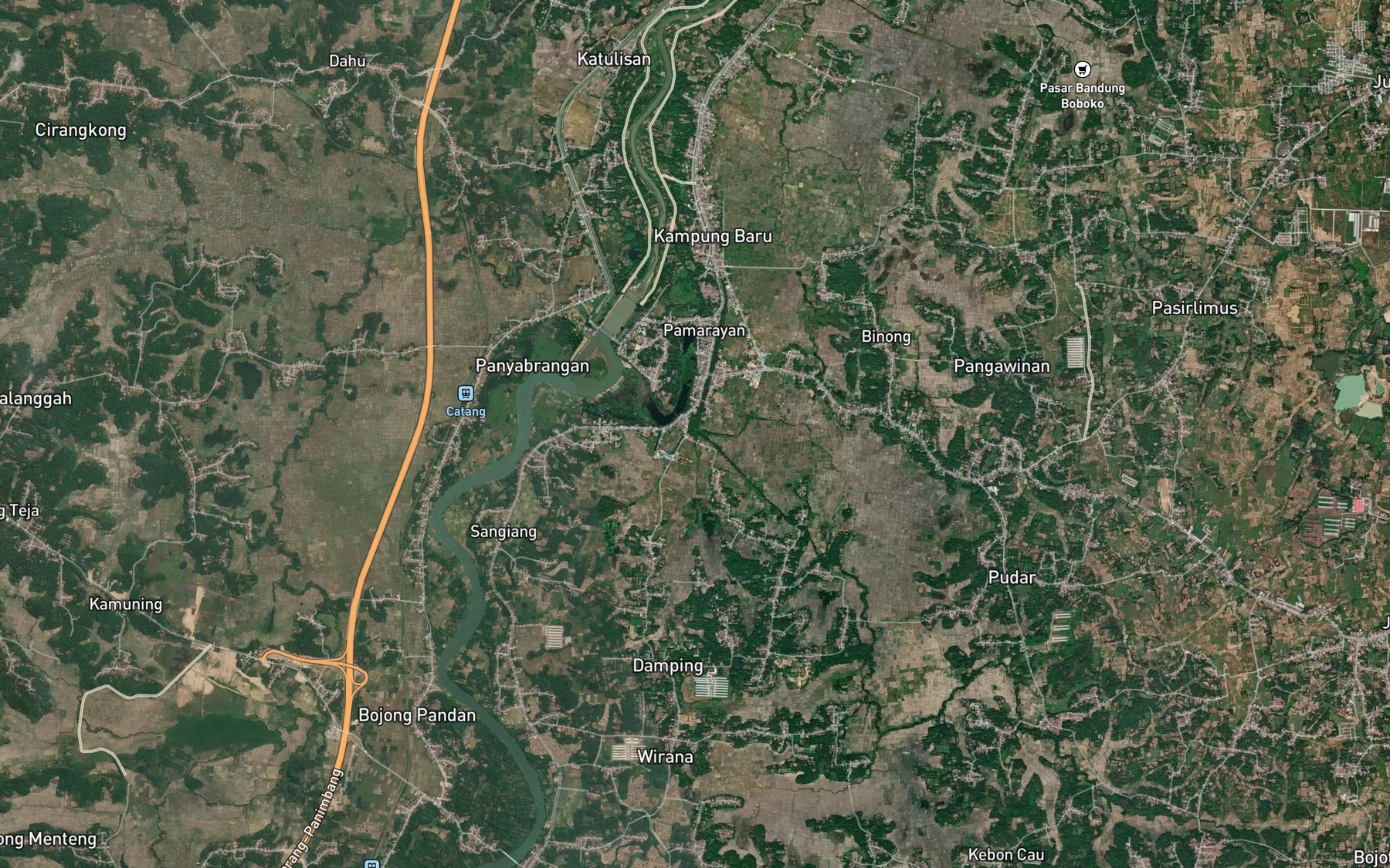 Satellite map of the Ci Sasak