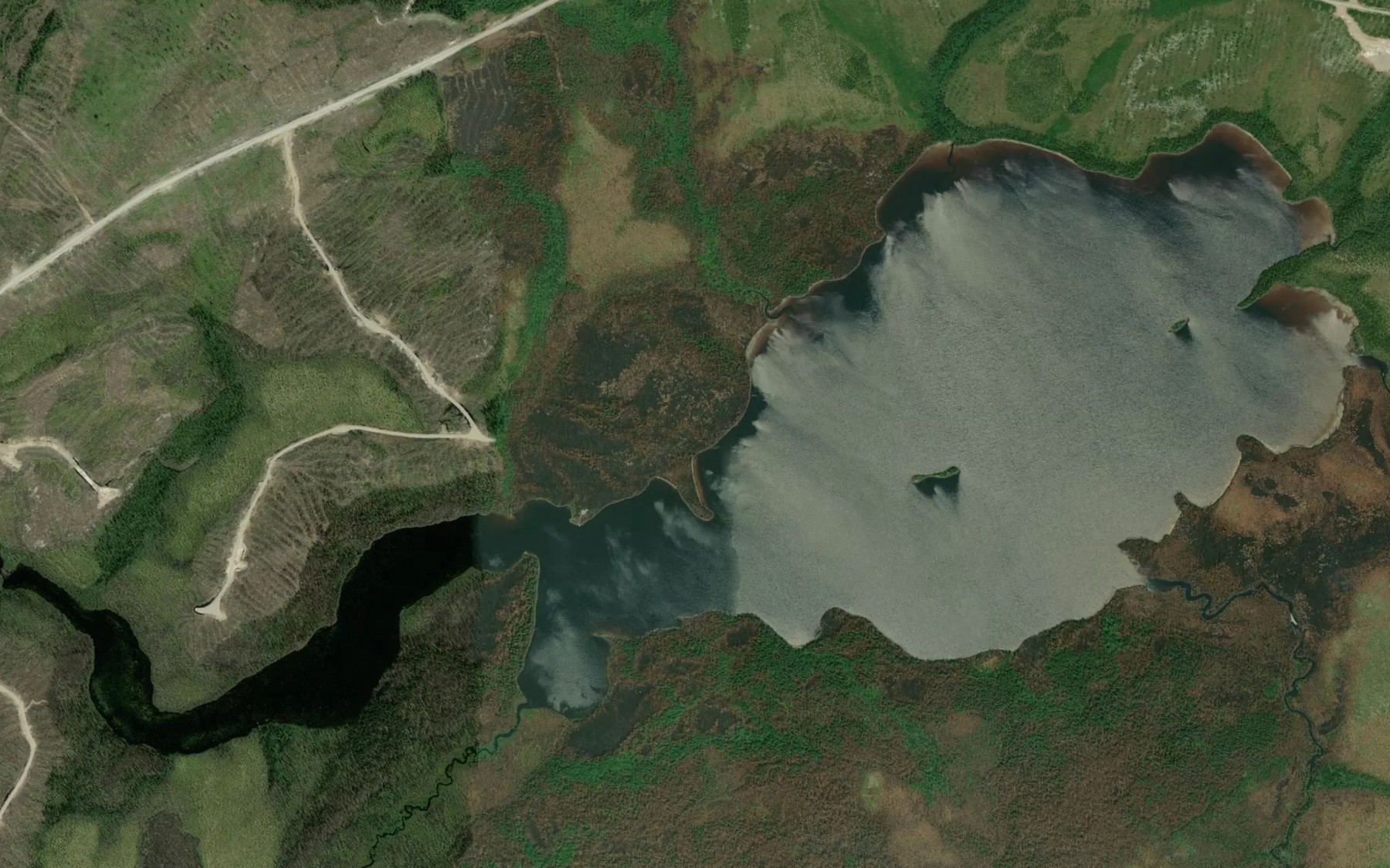 Satellite map of the Lac La Forest