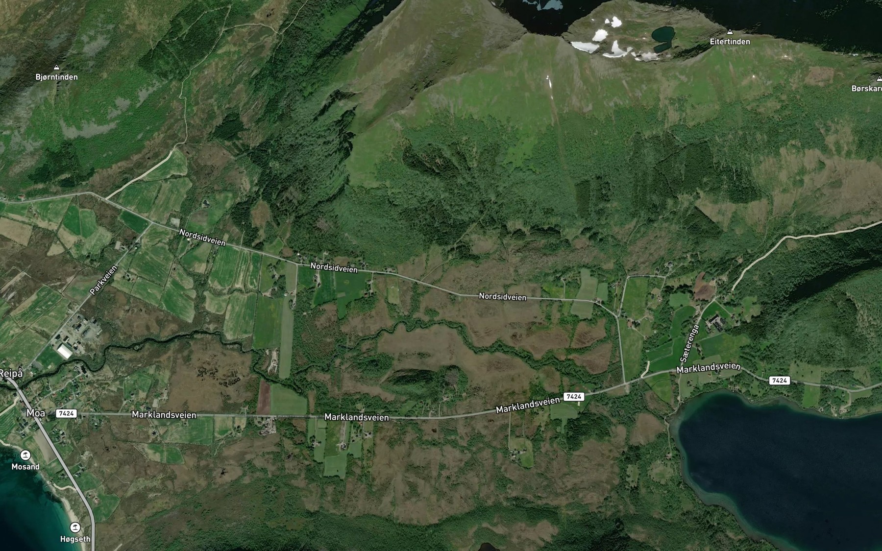 Satellite map of the Kongersvollaga