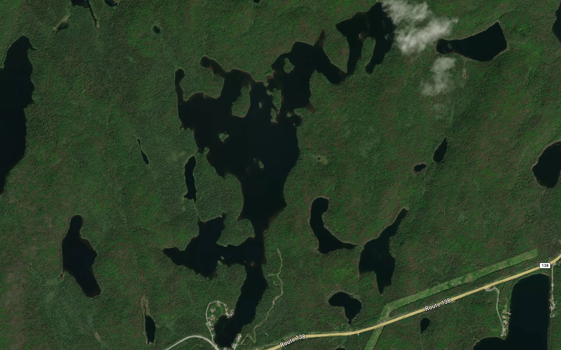 Satellite map of the Lac des Iles