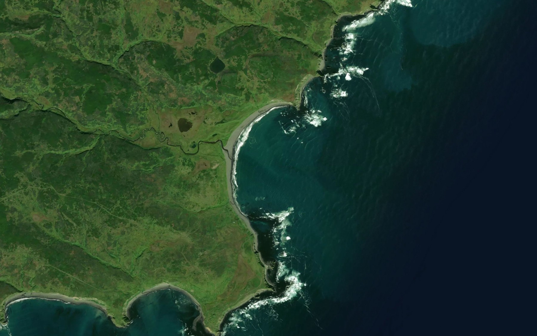 Satellite map of the Bukhta Babushkina