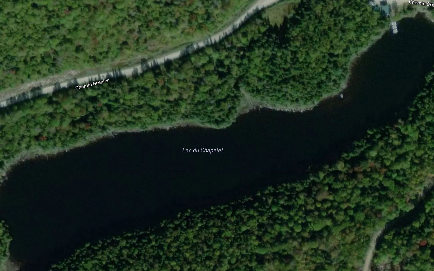Satellite map of the Lac du Chapelet