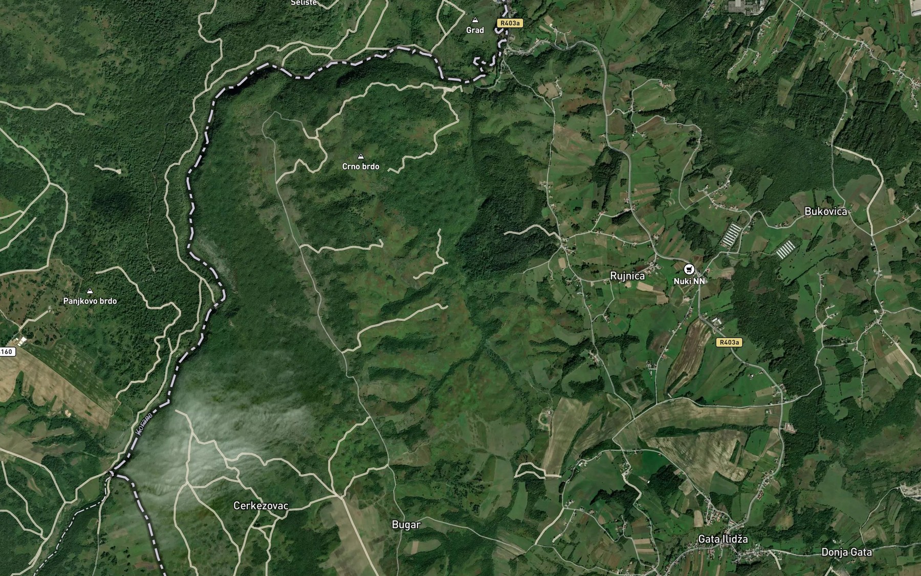 Satellite map of the Gata