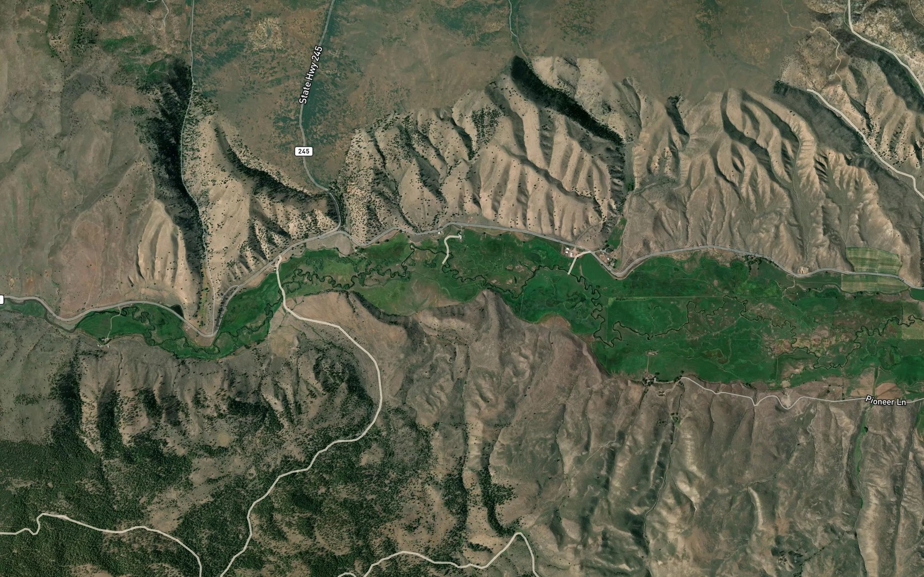 Satellite map of the McPherson Ditch