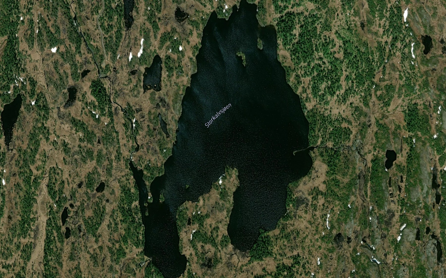 Satellite map of the Stor-Kalvsjoen